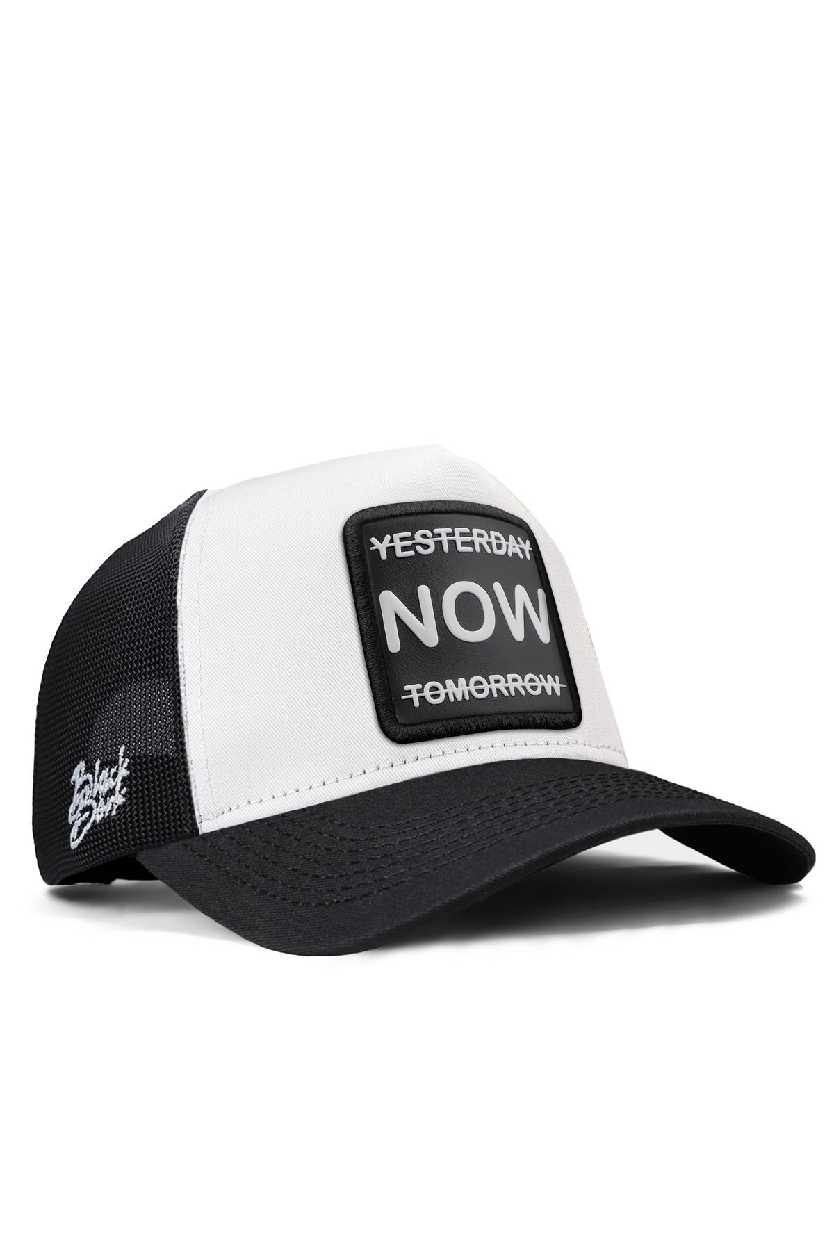 Yesterday Now Tomorrow Siyah-Beyaz Trucker Şapka