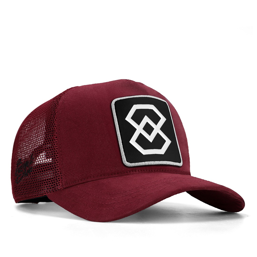 Fashion Bordo Şapka (Cap) - F - 7 Kod Logolu