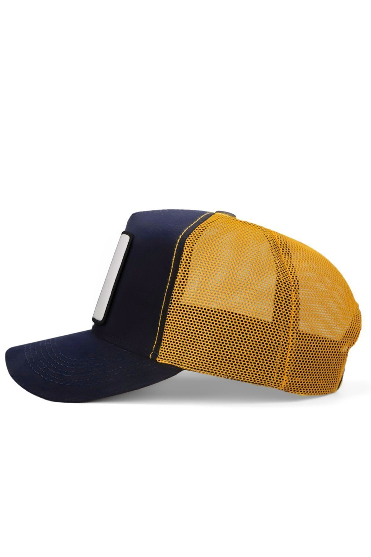 Yesterday Now Tomorrow Logolu Lacivert-Sarı Trucker Şapka