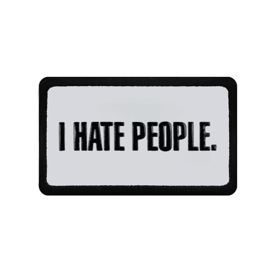 V2  I Hate People - 1bs Kod Logolu Unisex Beyaz Bench (Patch)