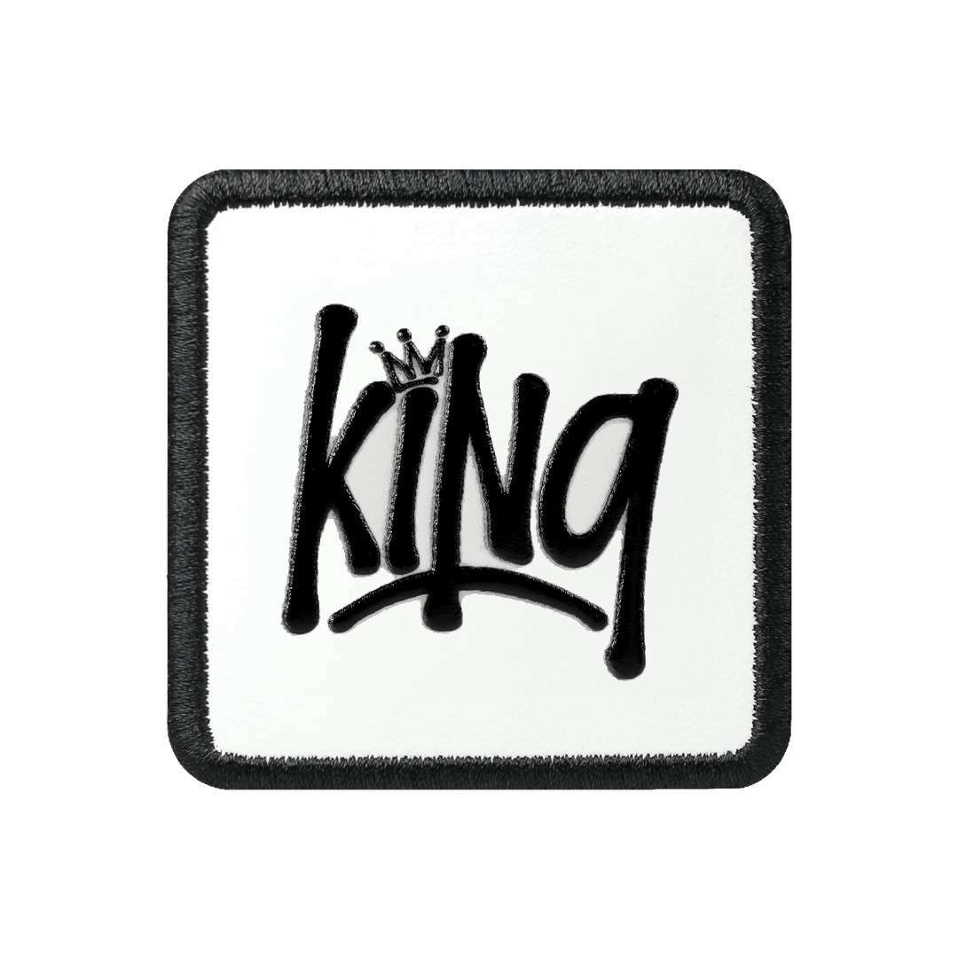 V1 King - 1BS Kod Logolu Unisex Beyaz- Siyah Bench (Patch)