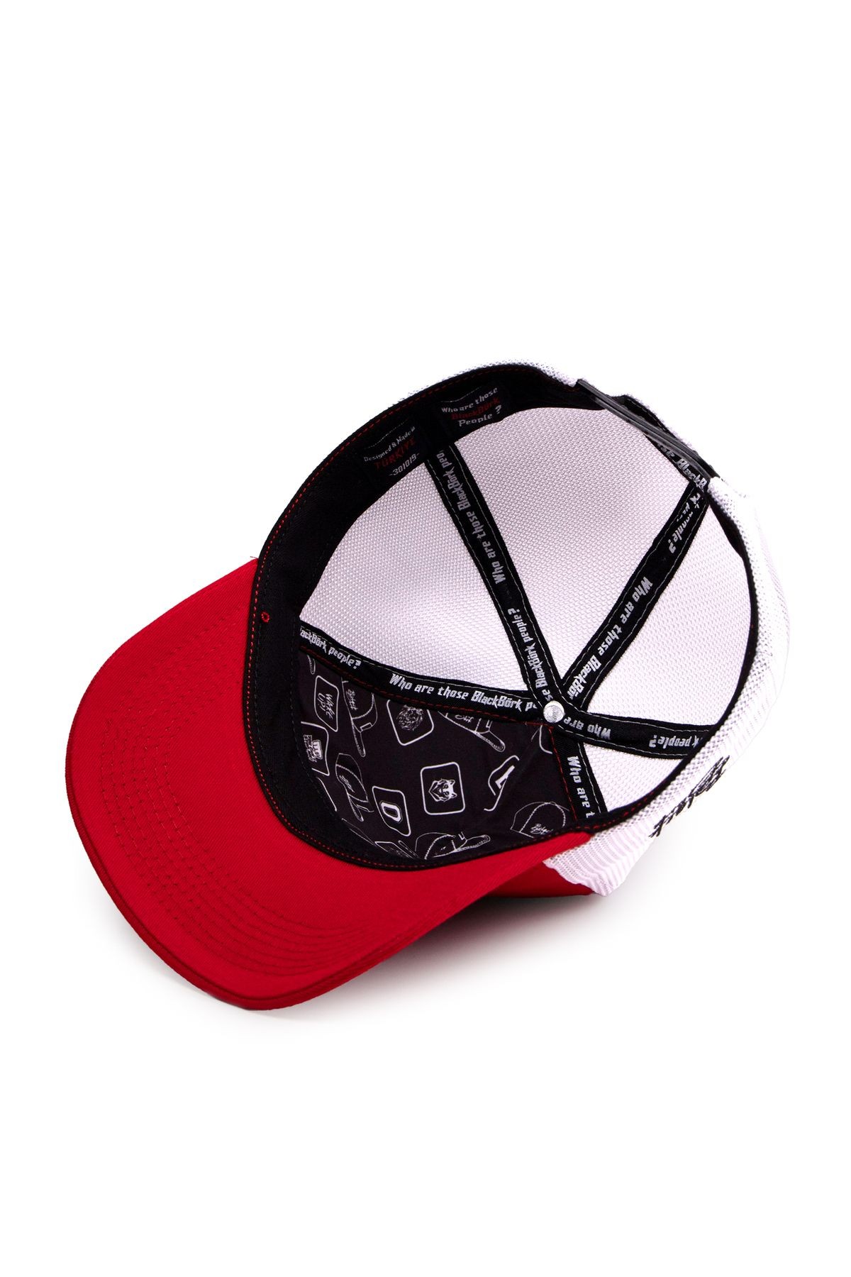 Gym Mode On Logolu Kırmızı-Beyaz Trucker Şapka