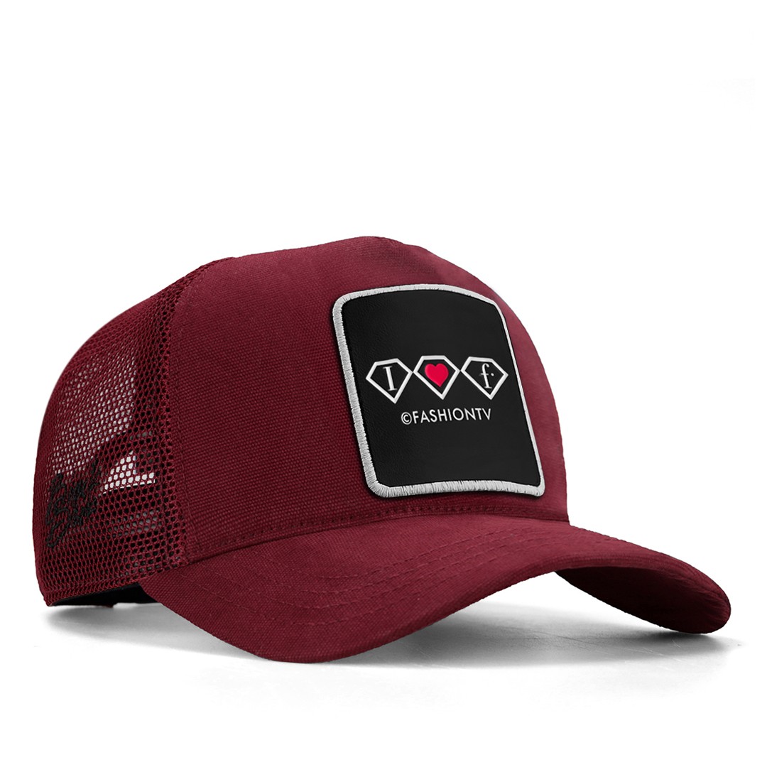 Fashion Bordo Şapka (Cap) - F - 20 Kod Logolu