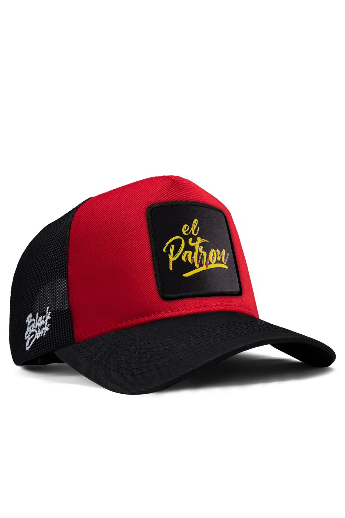 El Patron Logolu Siyah-Kırmızı Trucker Şapka