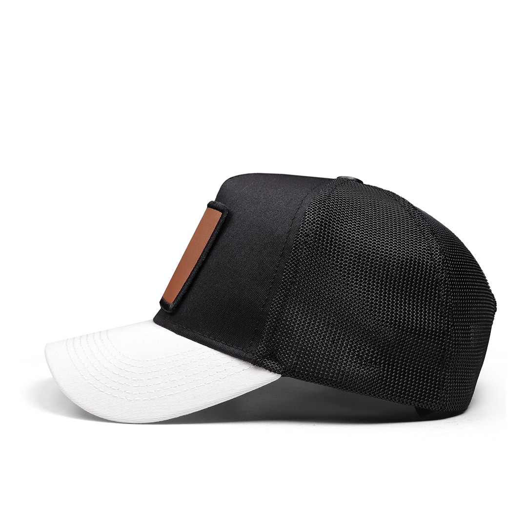 White Brim-Black Hat (Cap)