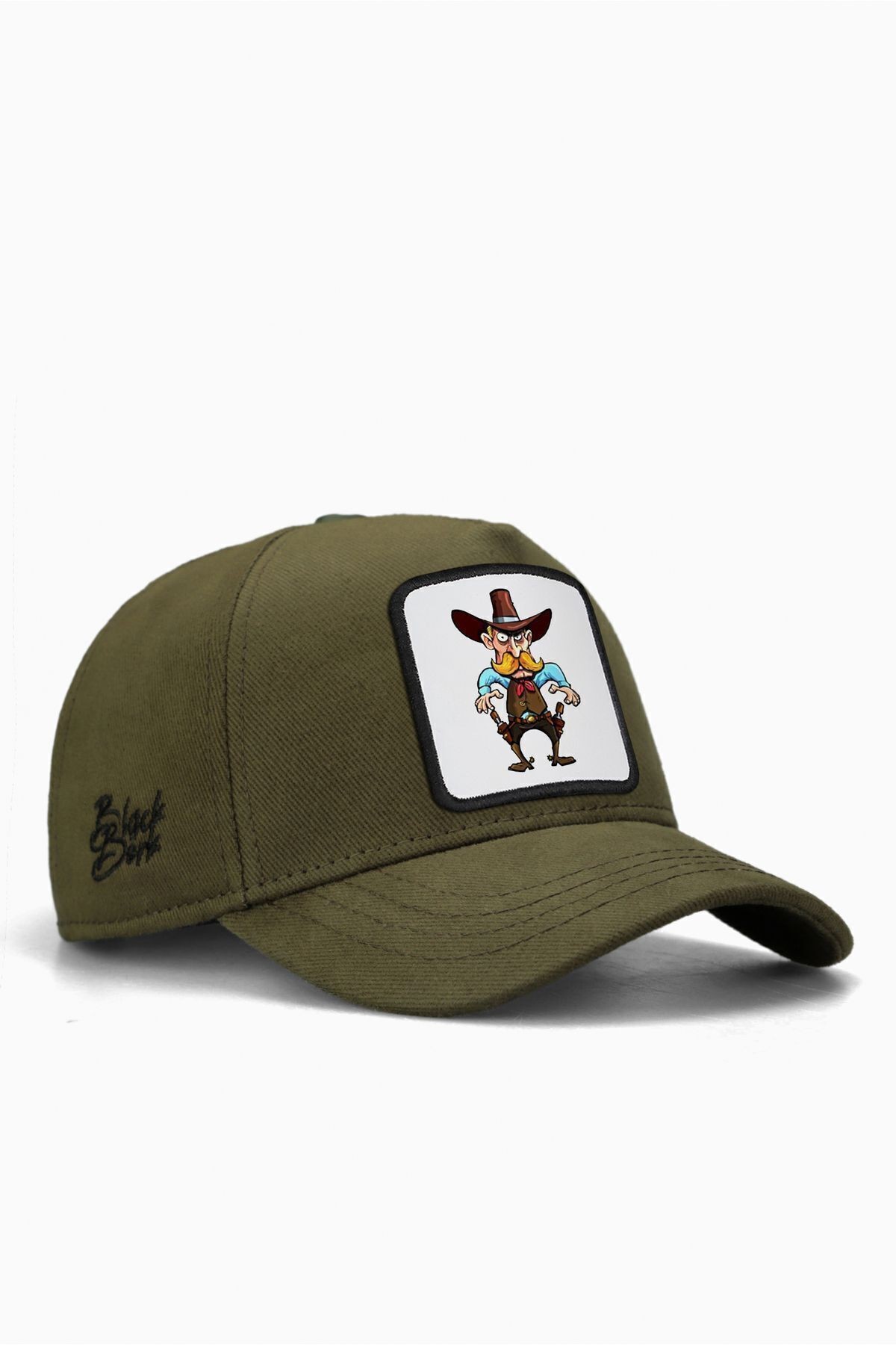 Kids Kovboy Logolu Haki Çocuk Beyzbol Şapka