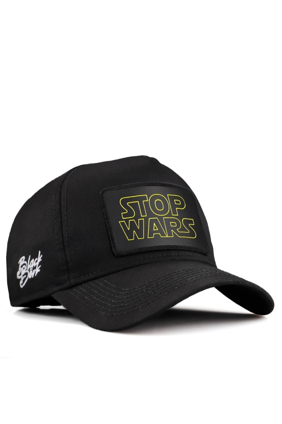 Stop Wars Logolu Siyah Beyzbol Şapka