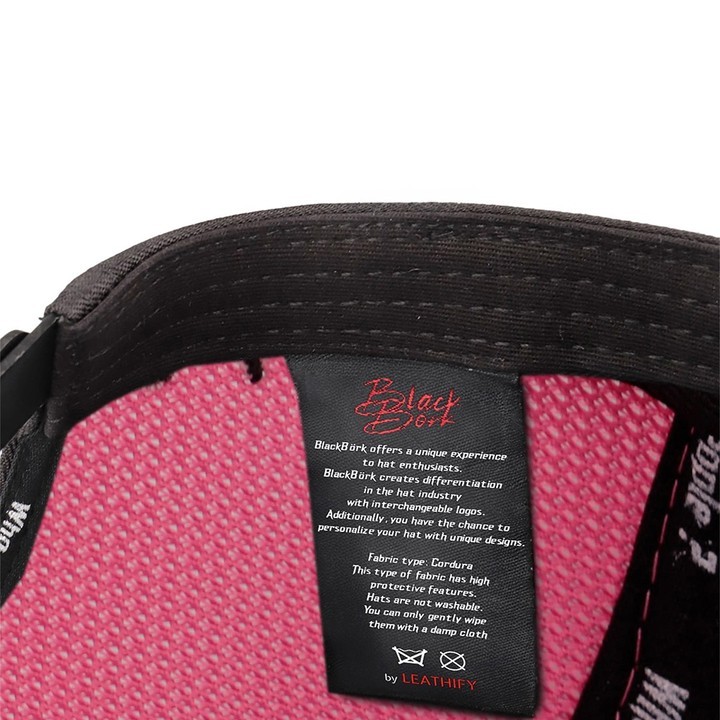 Siyah-Pembe Cordura Kumaş Şapka (Cap)