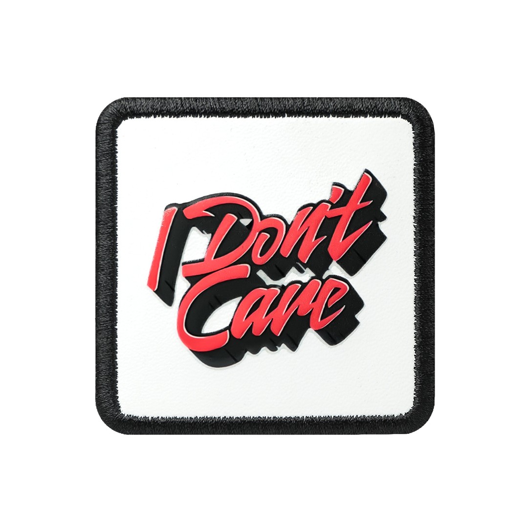 V1 I Don't Care - 1 Kod Logolu Unisex Beyaz- Siyah Bench (Patch)