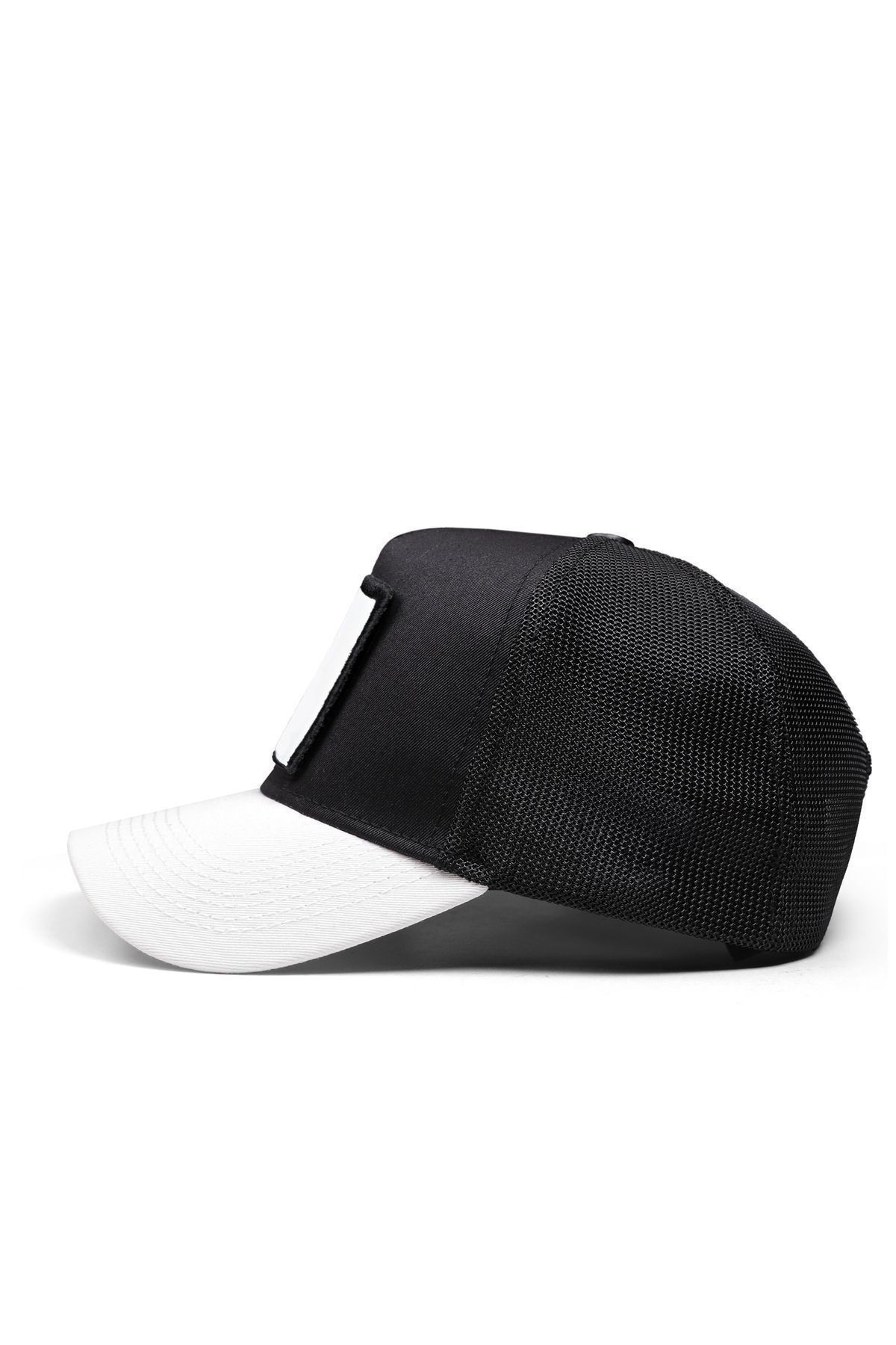 Panter Logolu Beyaz-Siyah Trucker Şapka