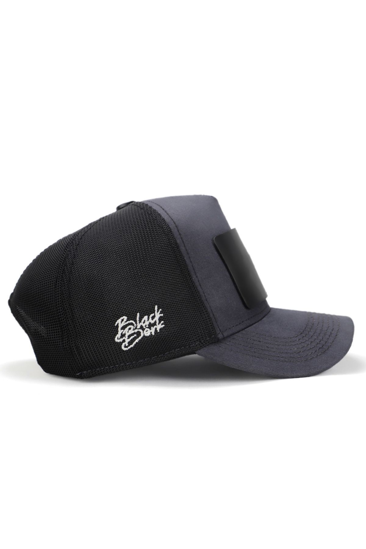Mr President Logolu Antrasit-Siyah Trucker Şapka