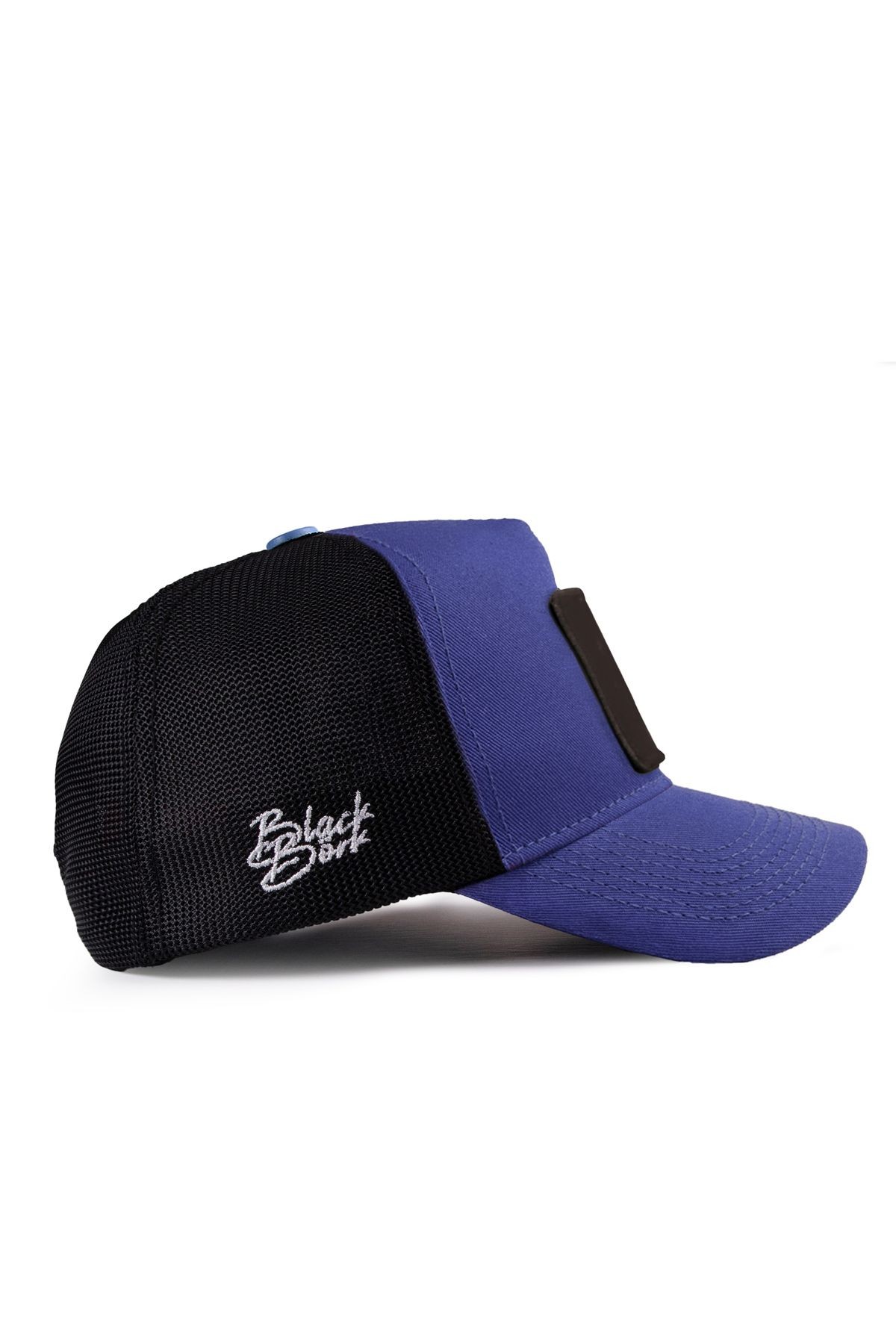 Futbol Sarı Lacivert Logolu Siyah-Mavi Trucker Şapka