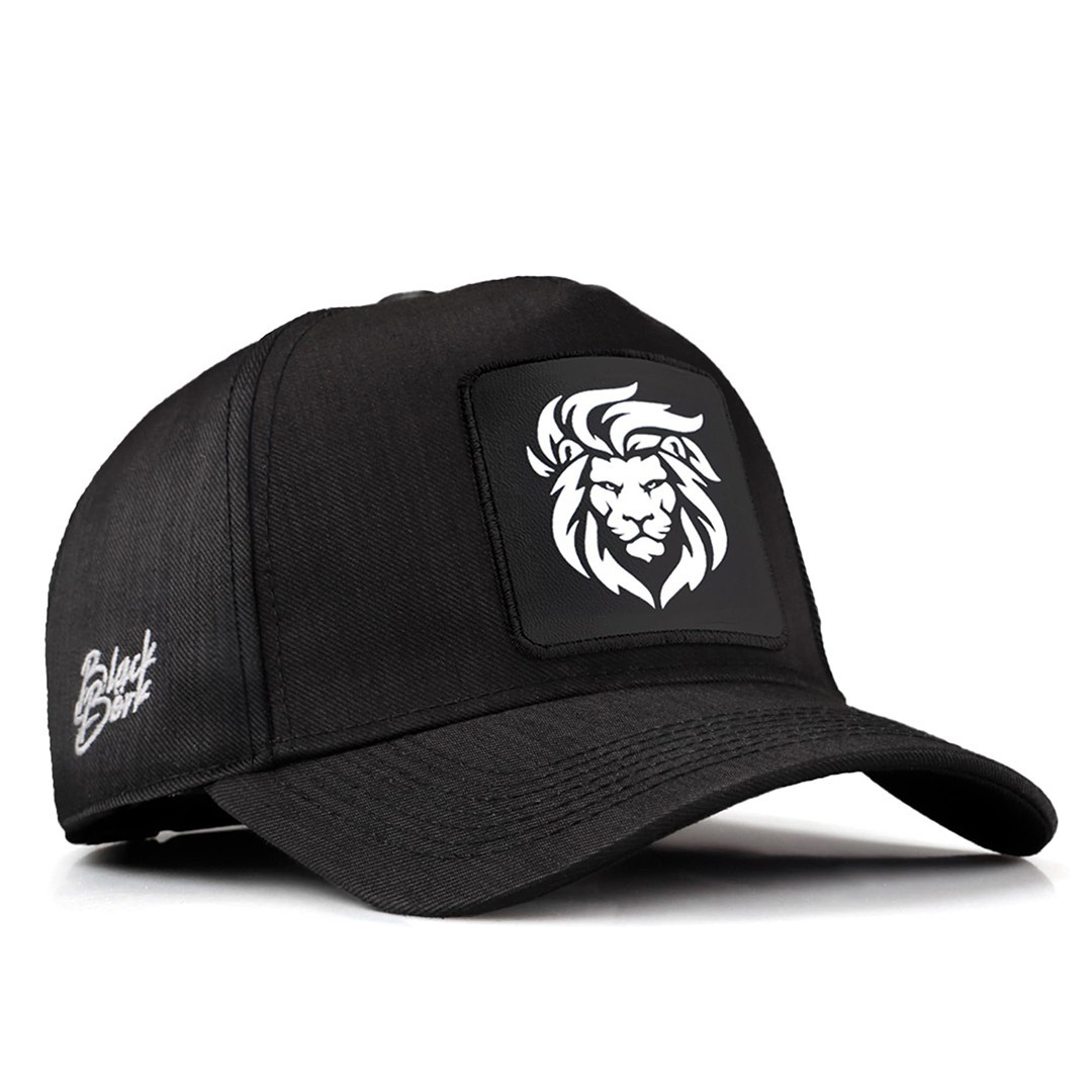 Siyah Cordura Kumaş Şapka (Cap) - Aslan - 9 Kod Logolu