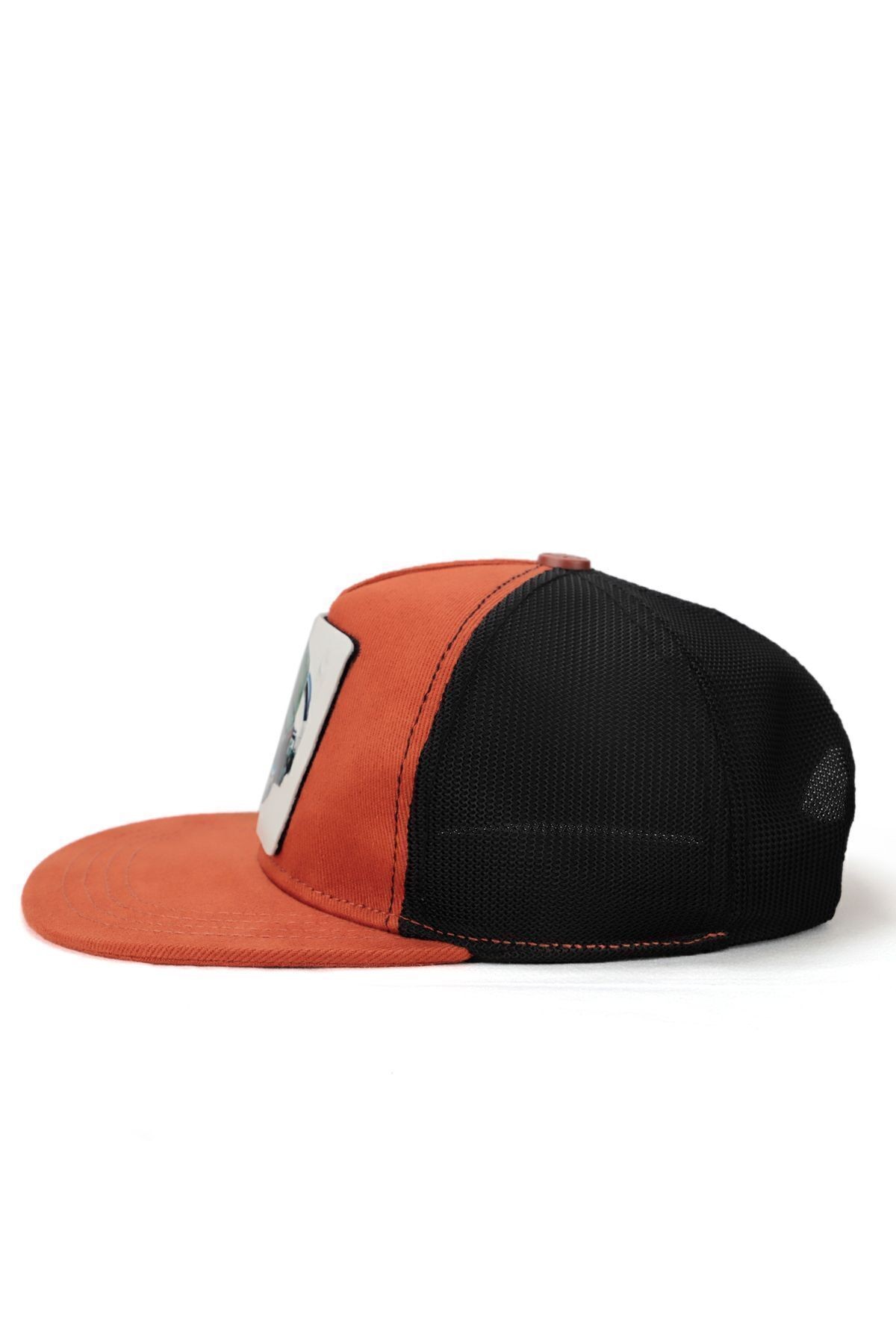 Hip Hop Kids Aslan Logolu Kiremit-Siyah Çocuk Trucker Şapka