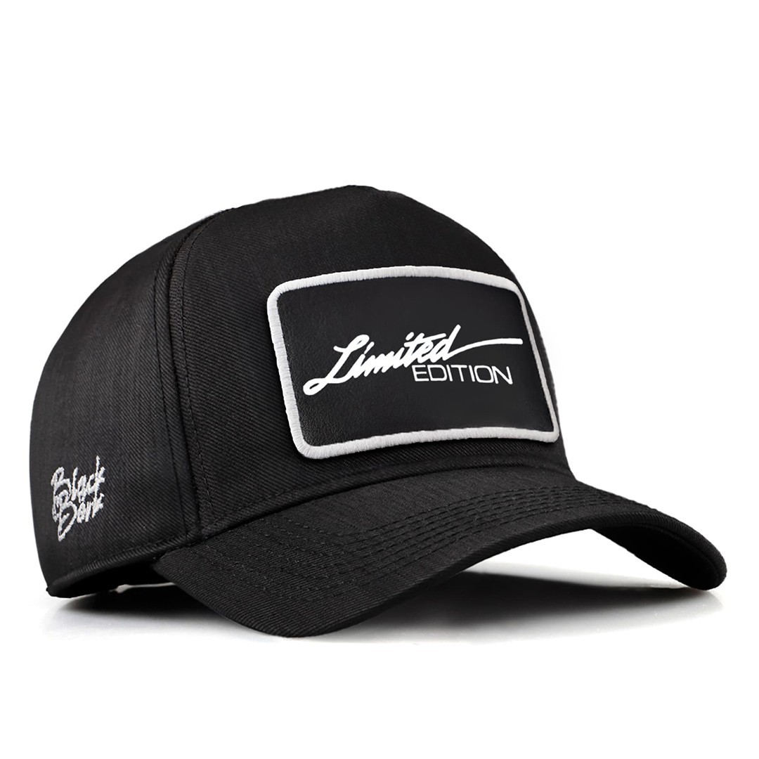 Siyah Cordura Kumaş Şapka (Cap) - Limited Edition - 2 Kod Logolu