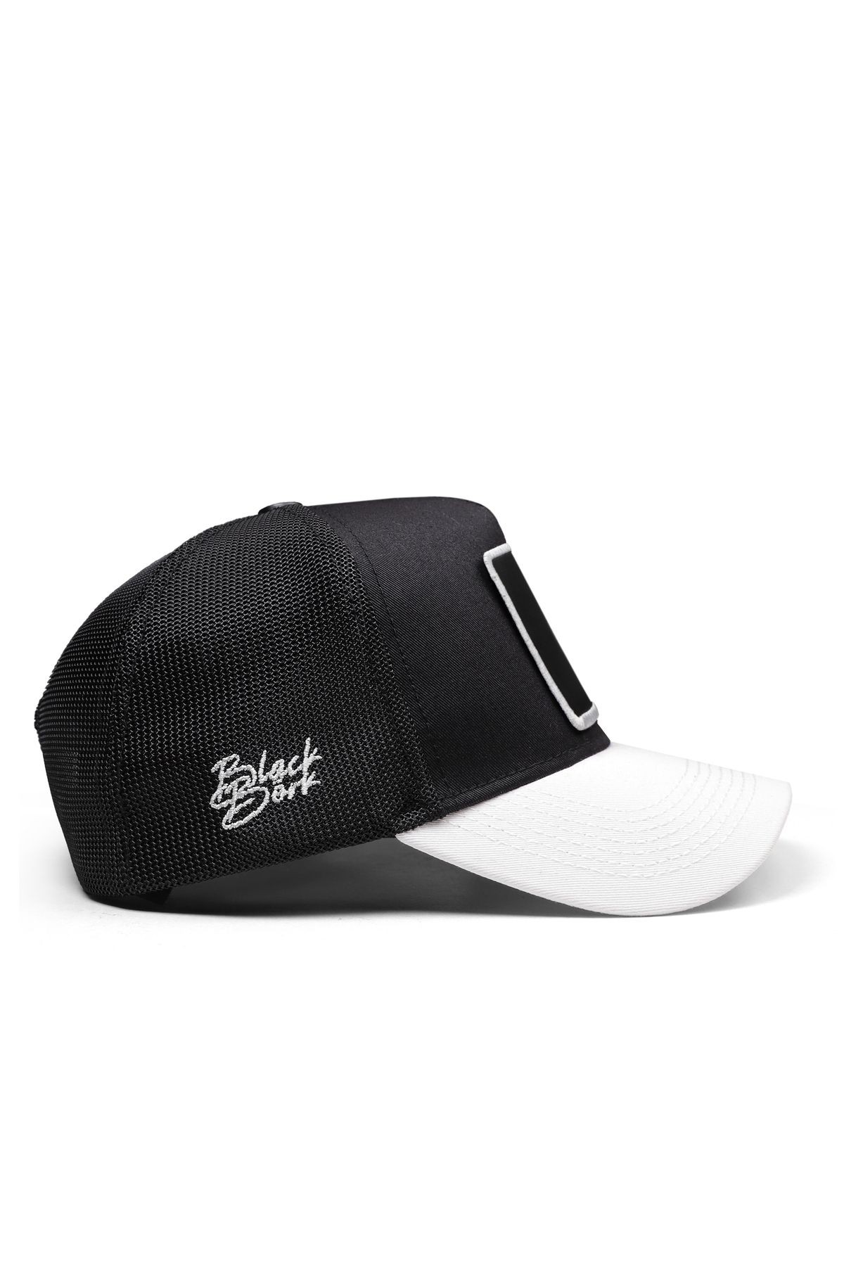Keep Going Logolu Beyaz-Siyah Trucker Şapka
