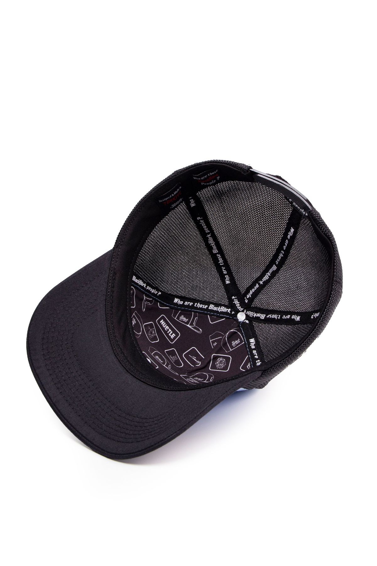 7 Numara Logolu Siyah-Buz Mavi Trucker Şapka