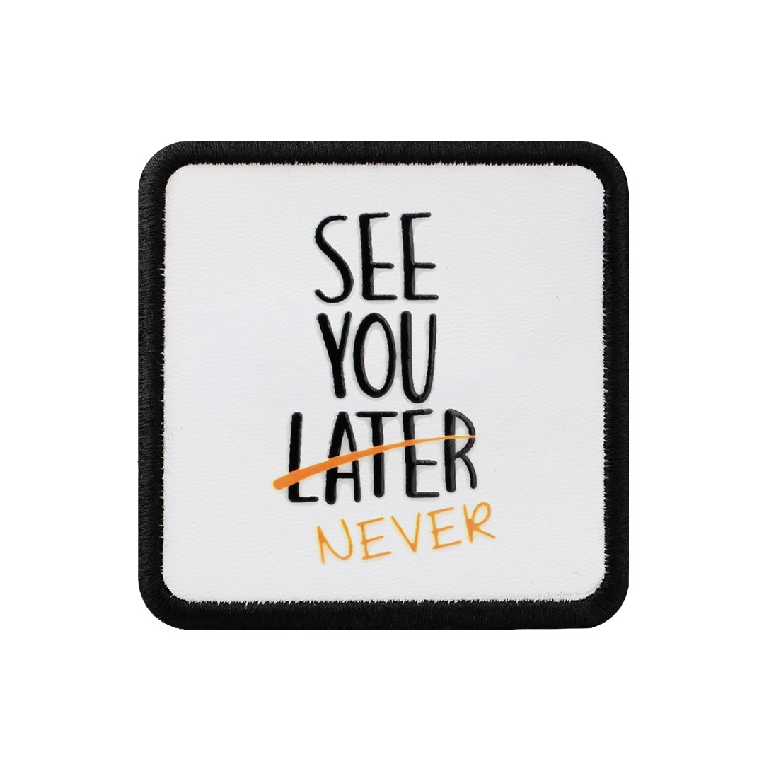 V1 See You Later Never - 5 Kod Logolu Unisex Beyaz- Siyah Bench (Patch)