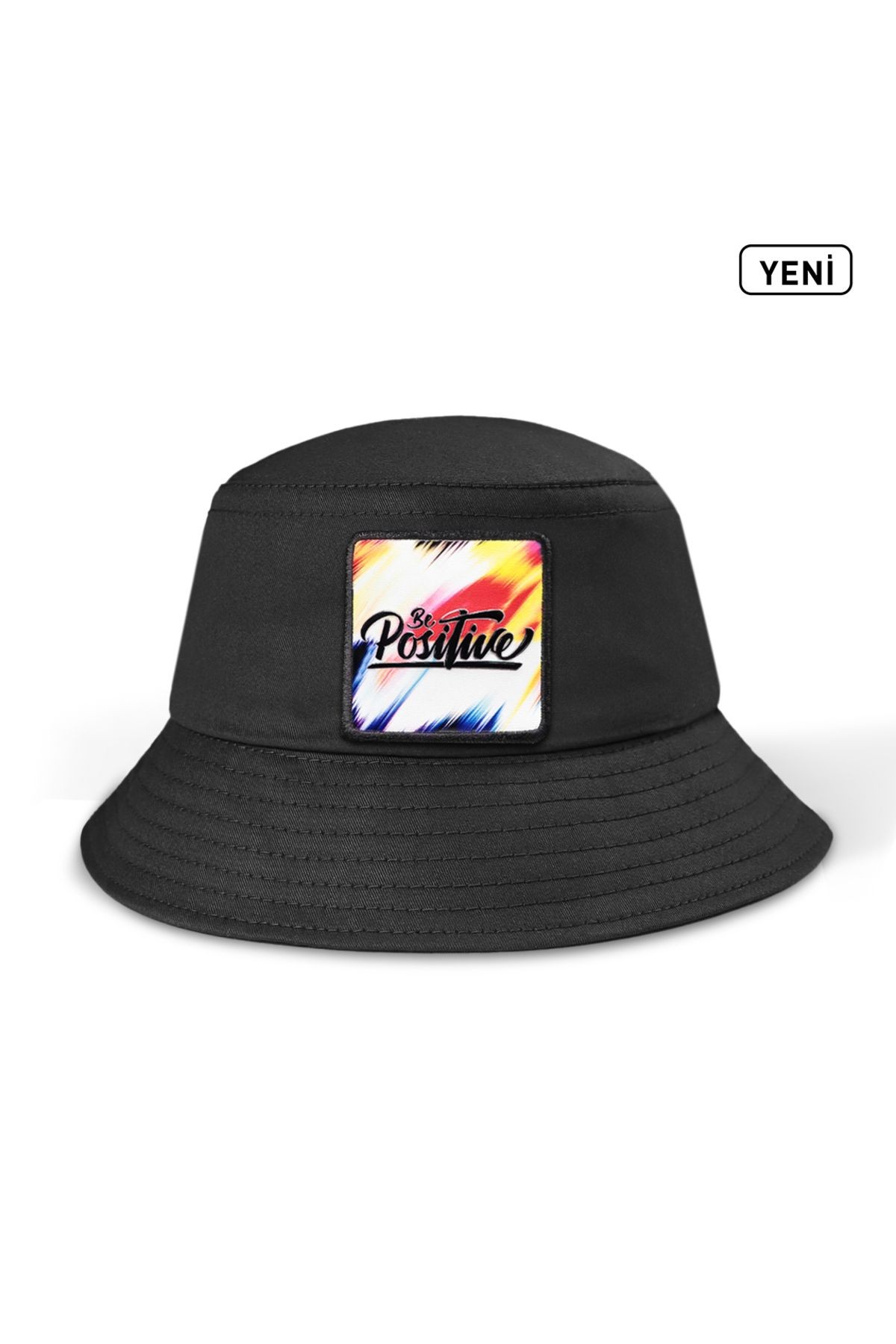 Positive Logolu Siyah Bucket Şapka