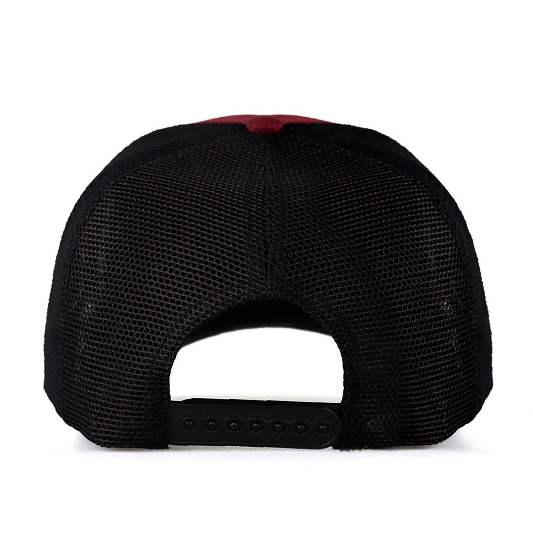 Black-Claret Red Hat (Cap) with Black Brim