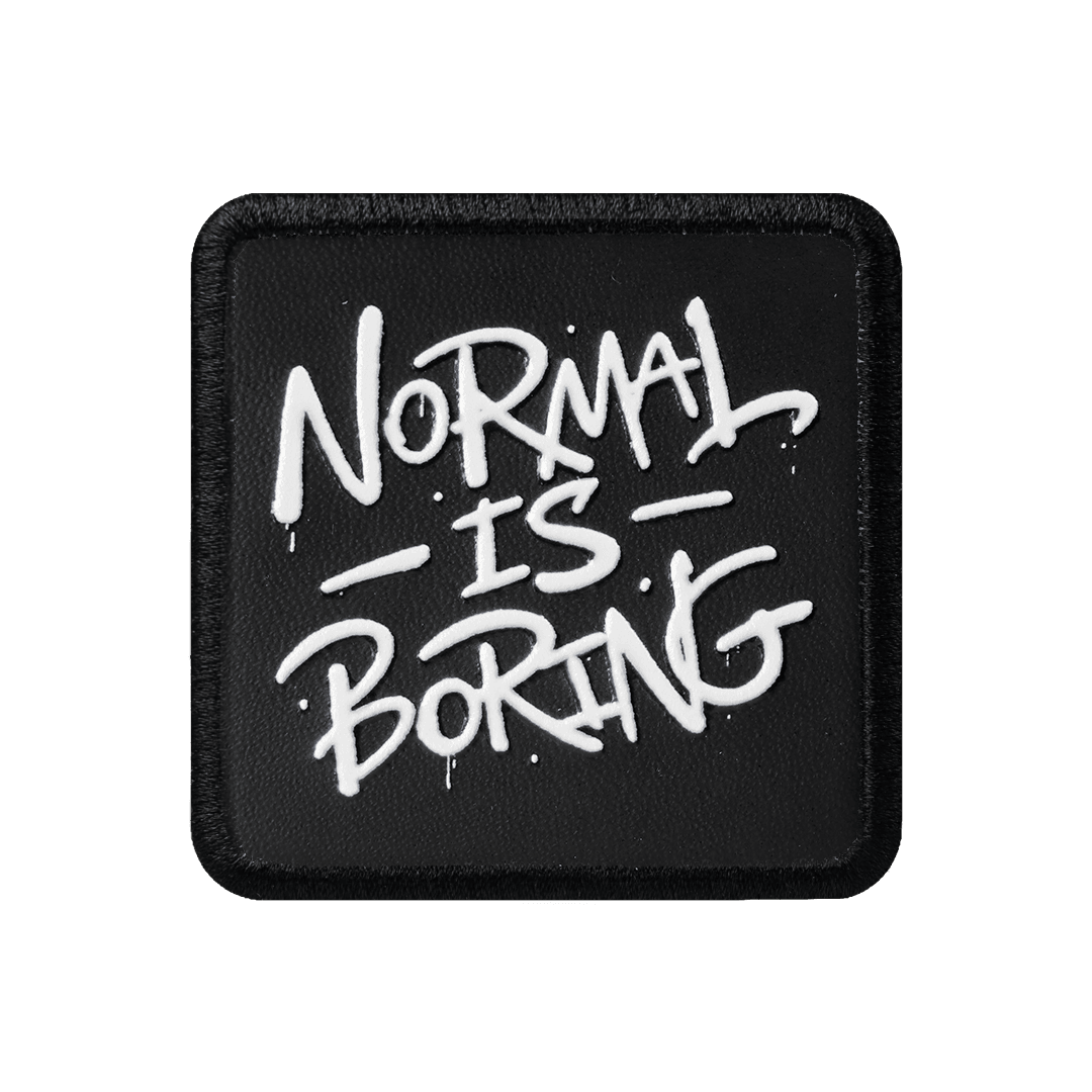 V1 Normal is Boring - 1 Kod Logolu Unisex Siyah Bench (Patch)