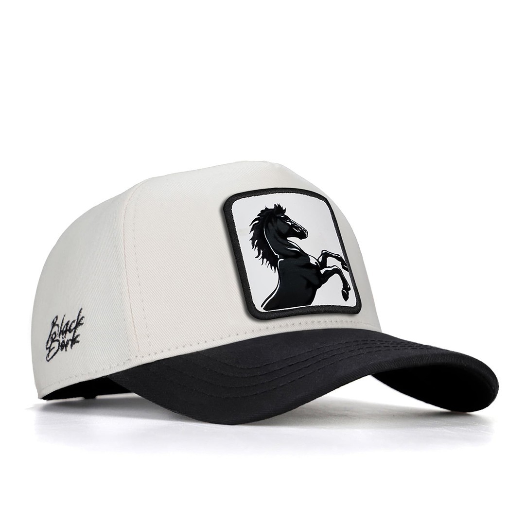 Bej-Siyah Siperli Şapka (Cap)
