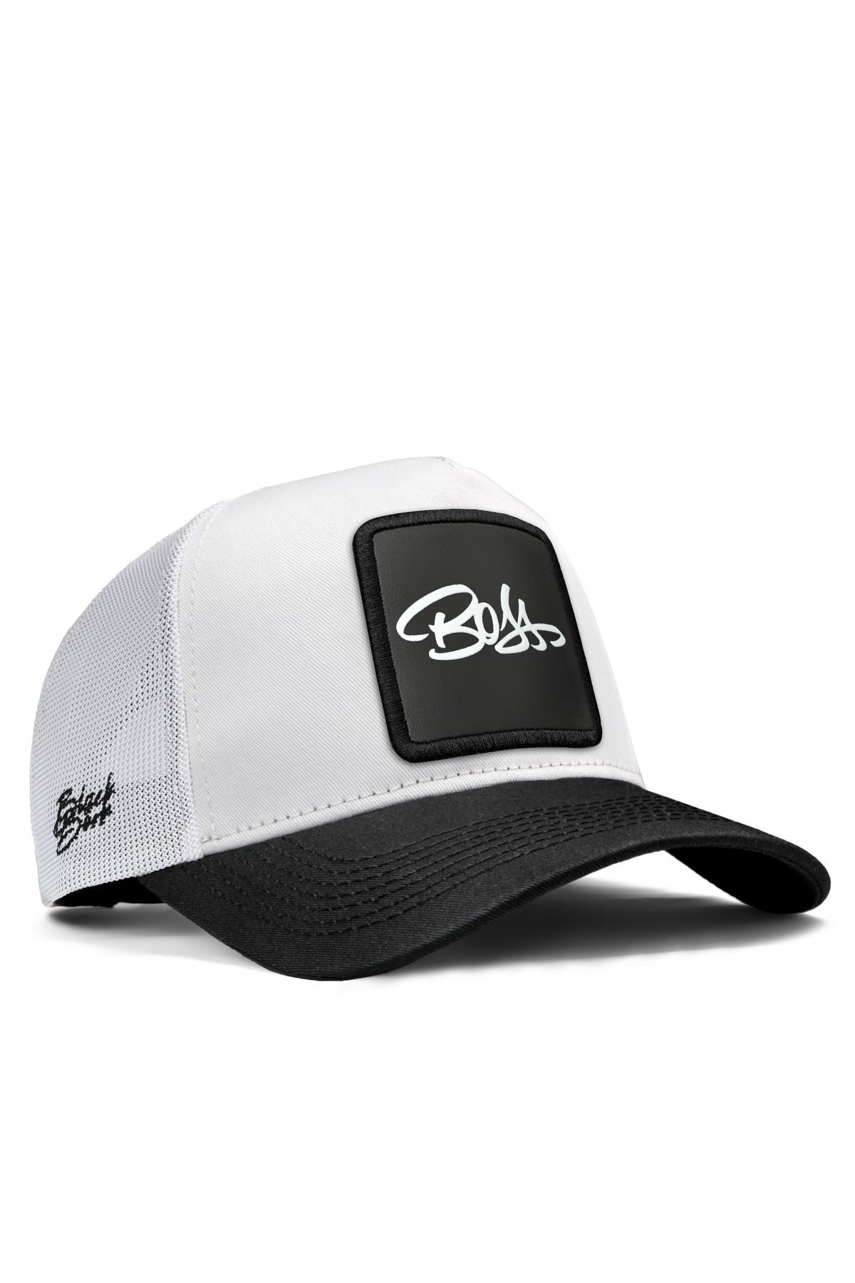 Trucker Boss Logolu Unisex Siyah Siperli-Beyaz Şapka (Cap)