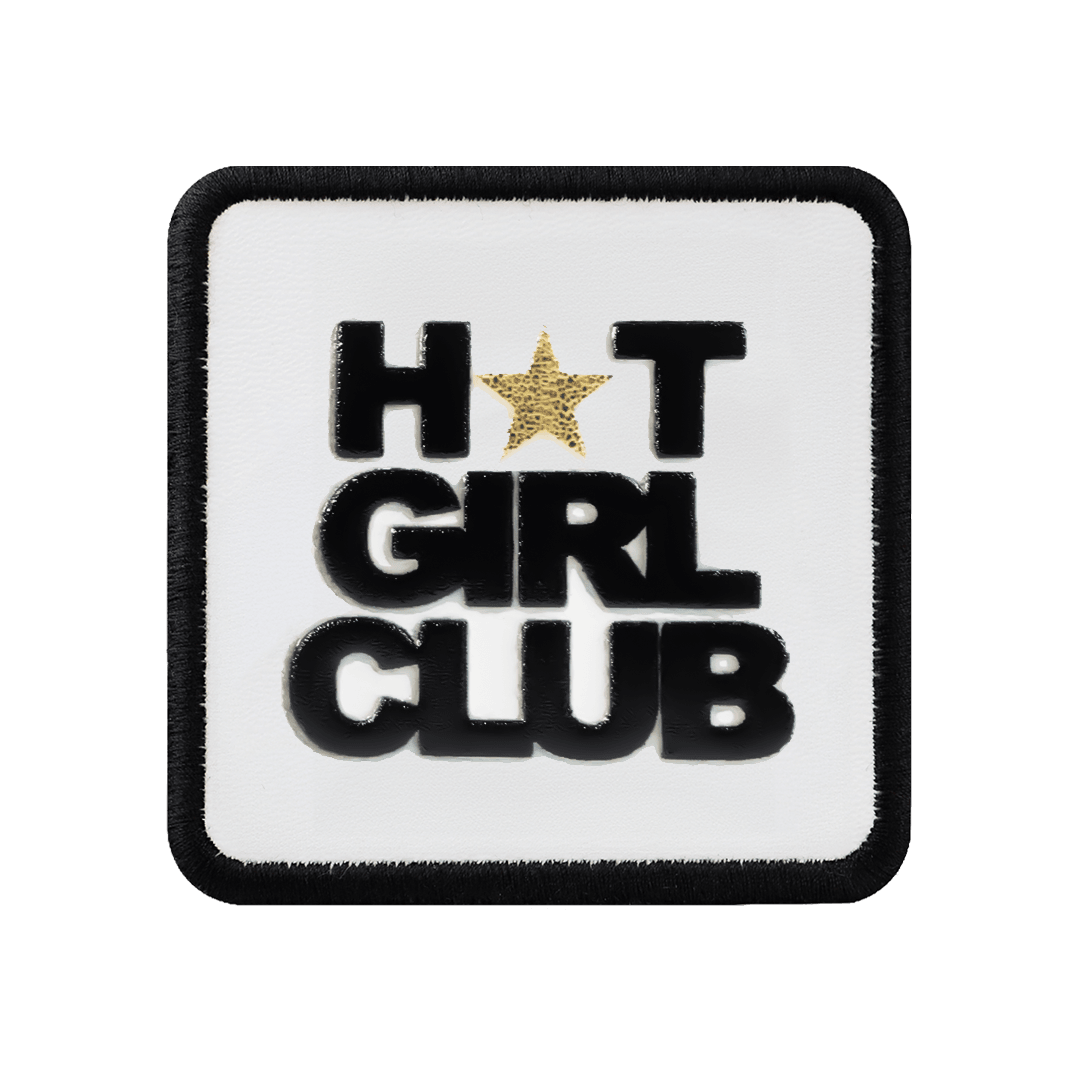 V1 Hot Girl Club - 1 Kod Logolu Unisex Beyaz- Siyah Bench (Patch)