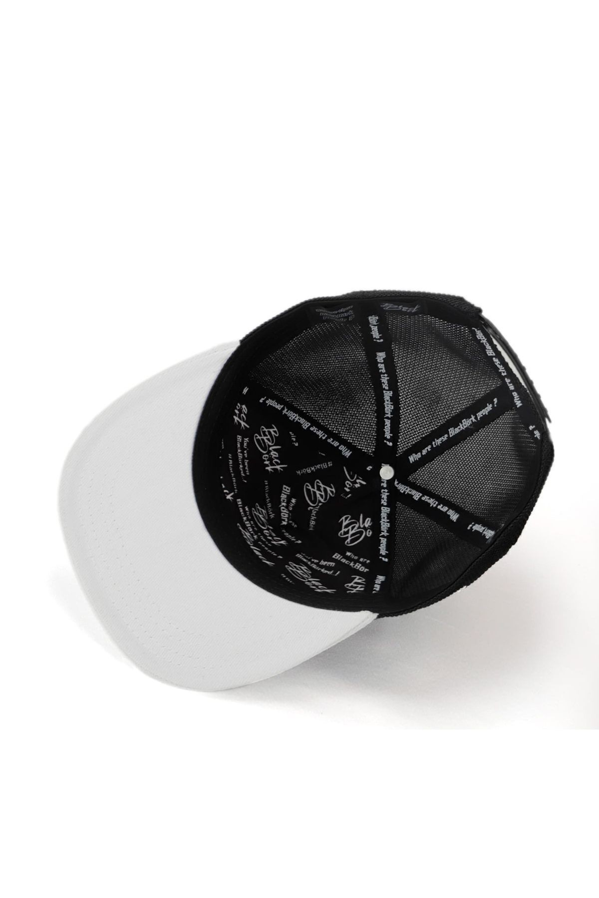 Hip Hop Kids Ayı Logolu Beyaz-Siyah Çocuk Trucker Şapka