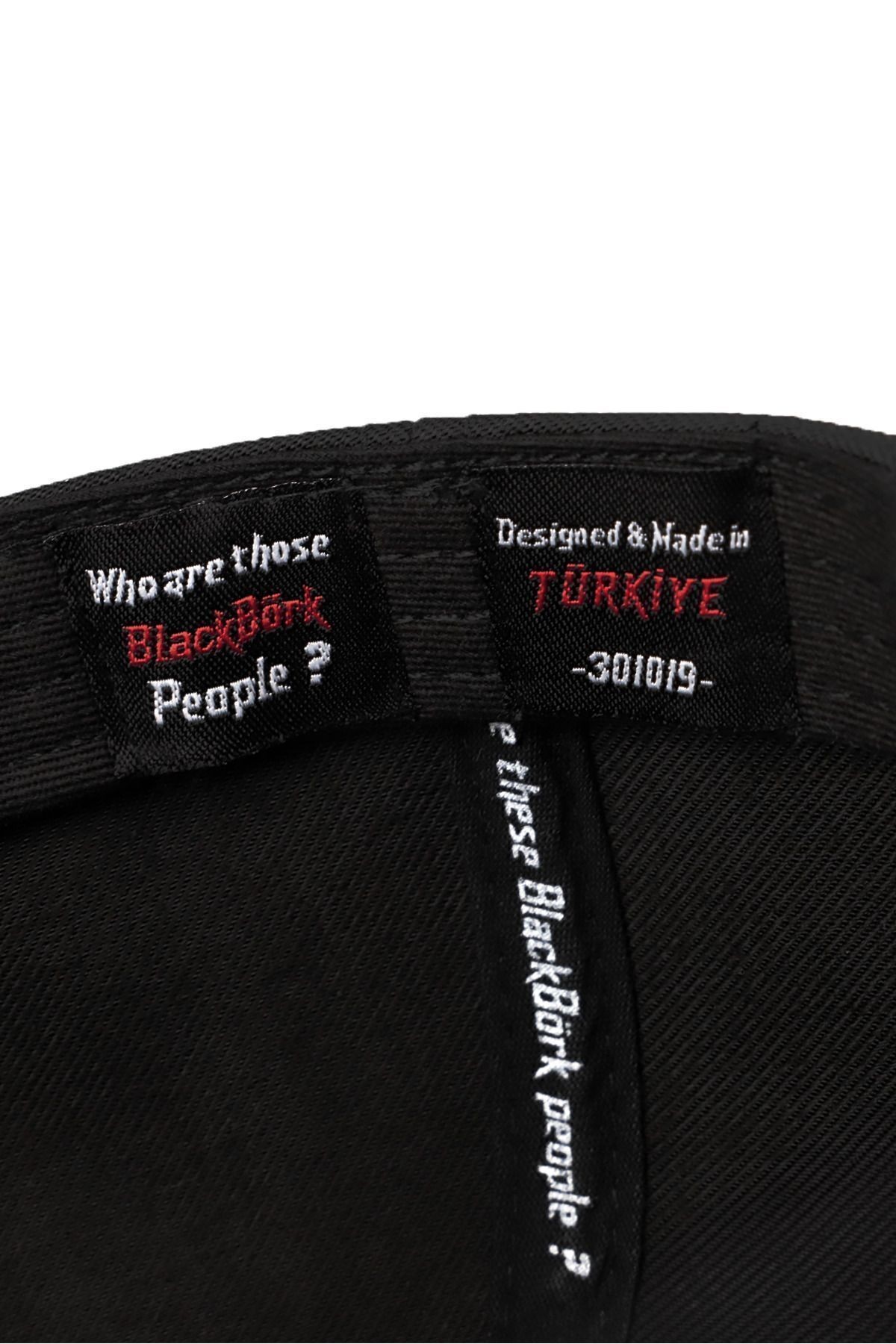 Cordura Boğa Logolu Siyah Trucker Şapka