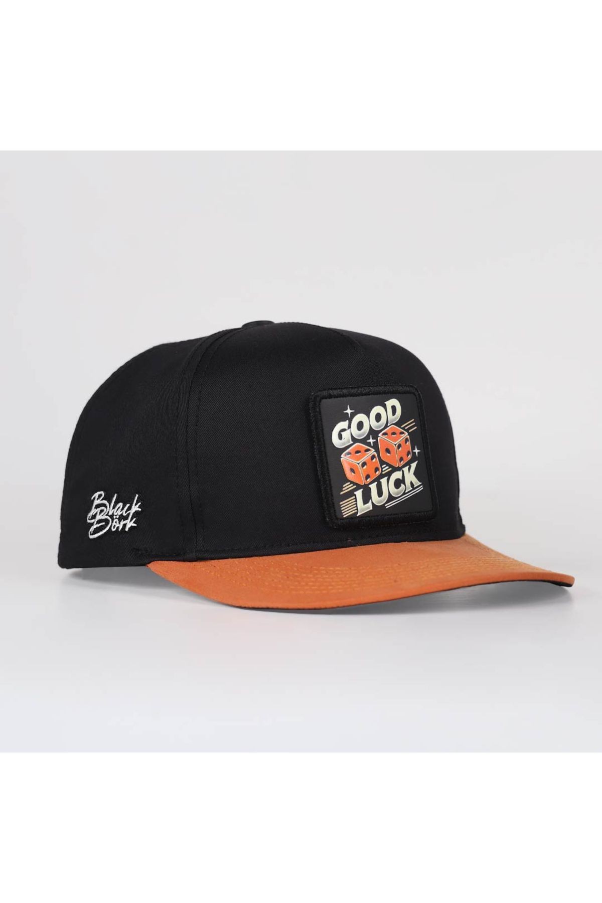 Good Luck Logolu Kiremit-Siyah Hip Hop Şapka
