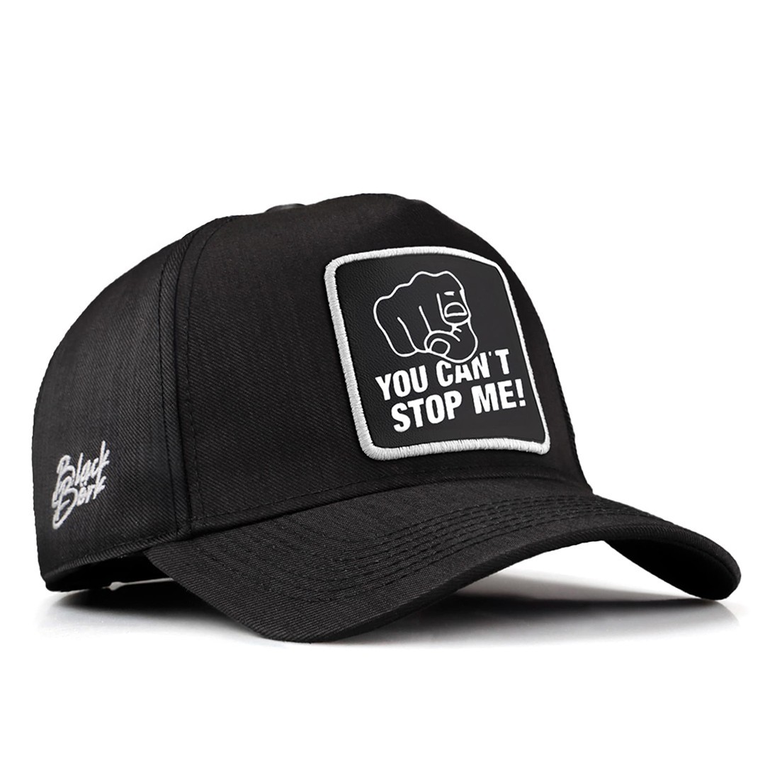 Siyah Cordura Kumaş Şapka (Cap) - You Can't Stop Me - 1SB Kod Logolu