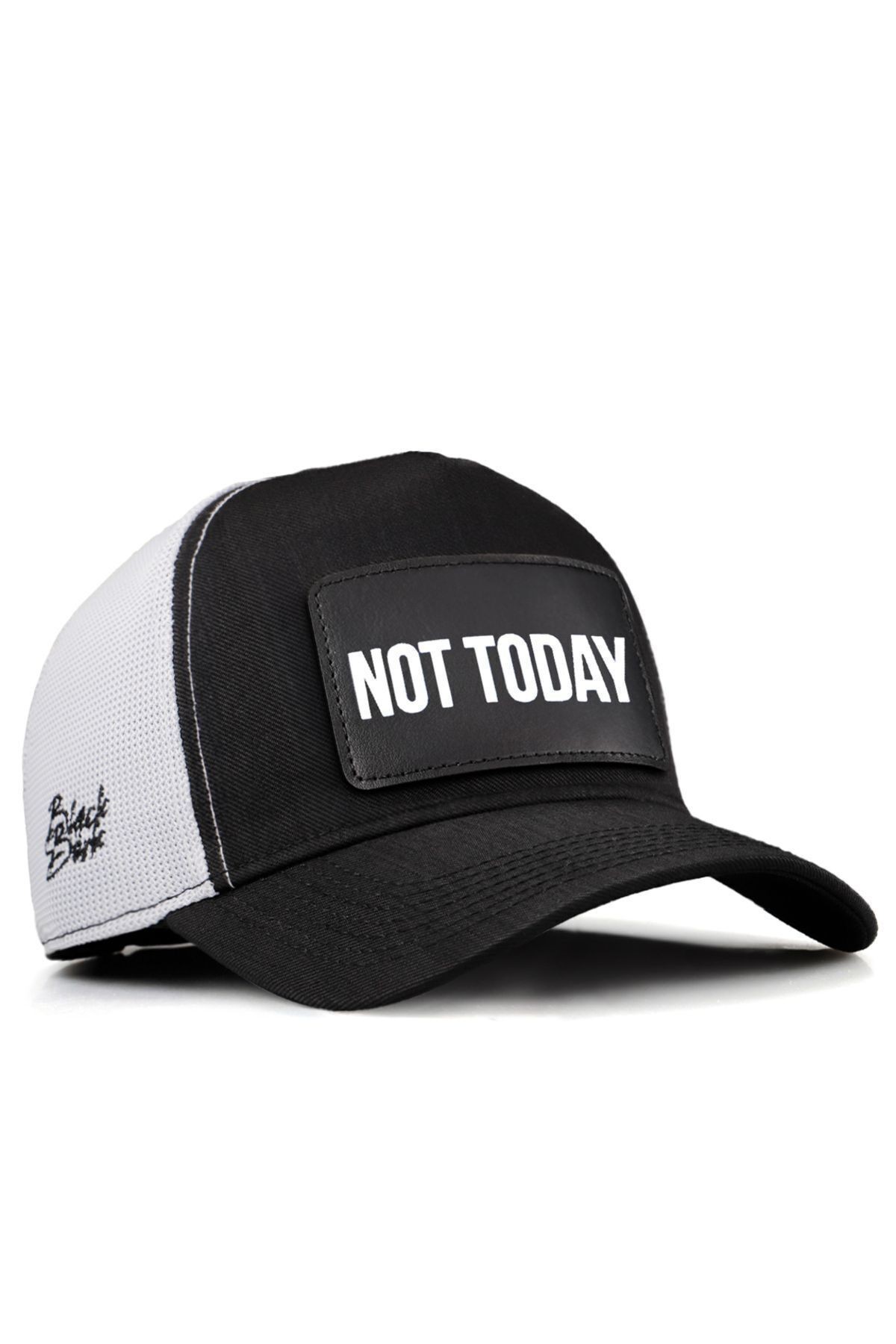 Cordura Not Today Logolu Siyah-Beyaz Trucker Şapka