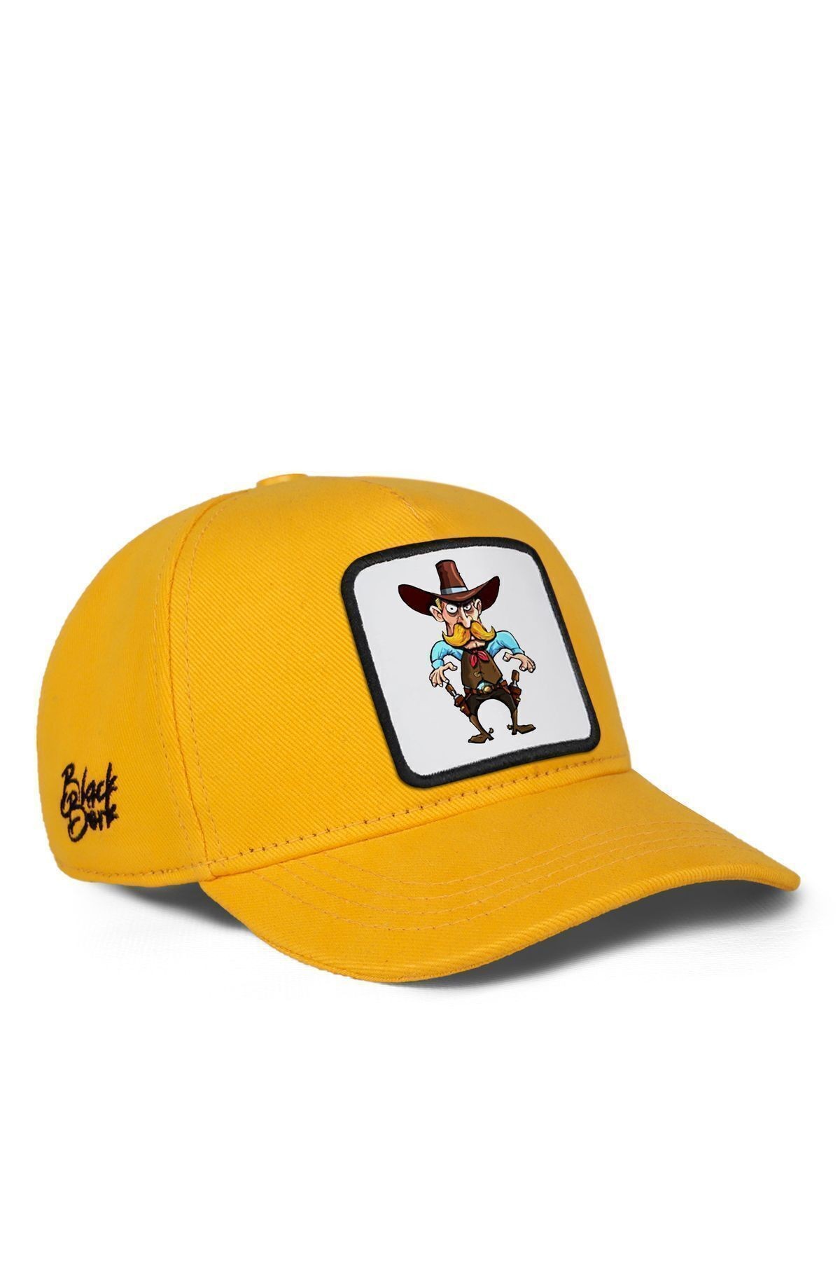 Kids Kovboy Logolu Sarı Çocuk Beyzbol Şapka