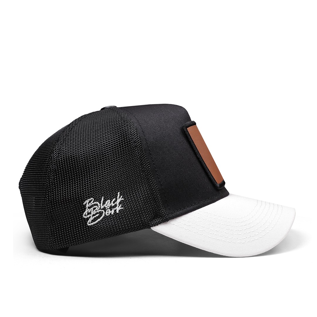 White Brim-Black Hat (Cap)