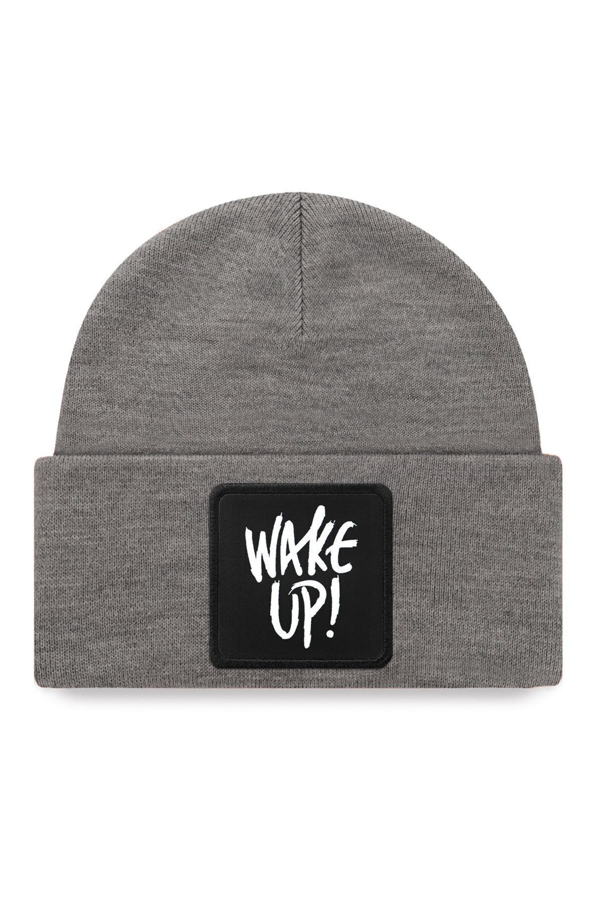 Wake Up Logolu Gri Bere