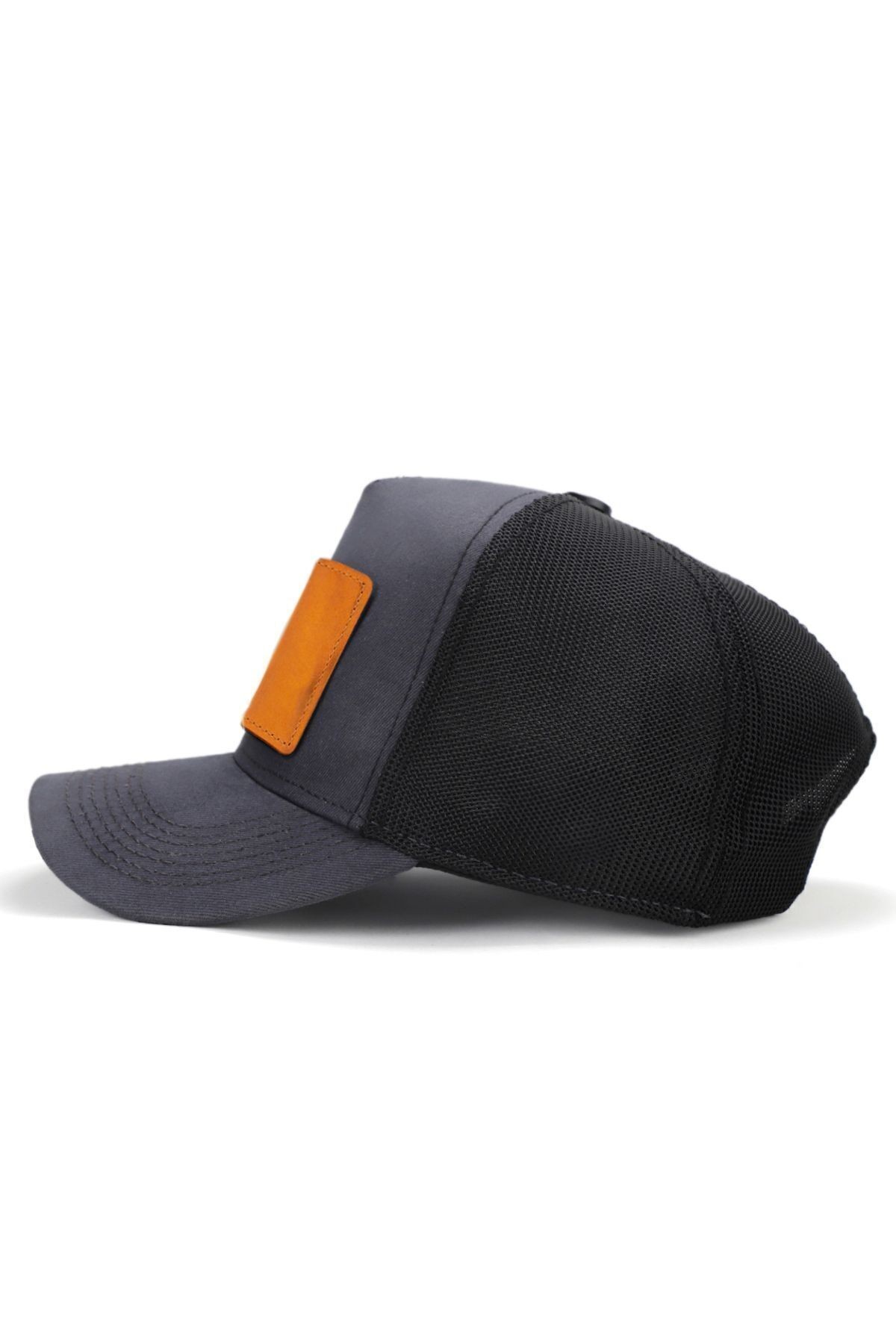 Limited Edition Logolu Antrasit-Siyah Trucker Şapka