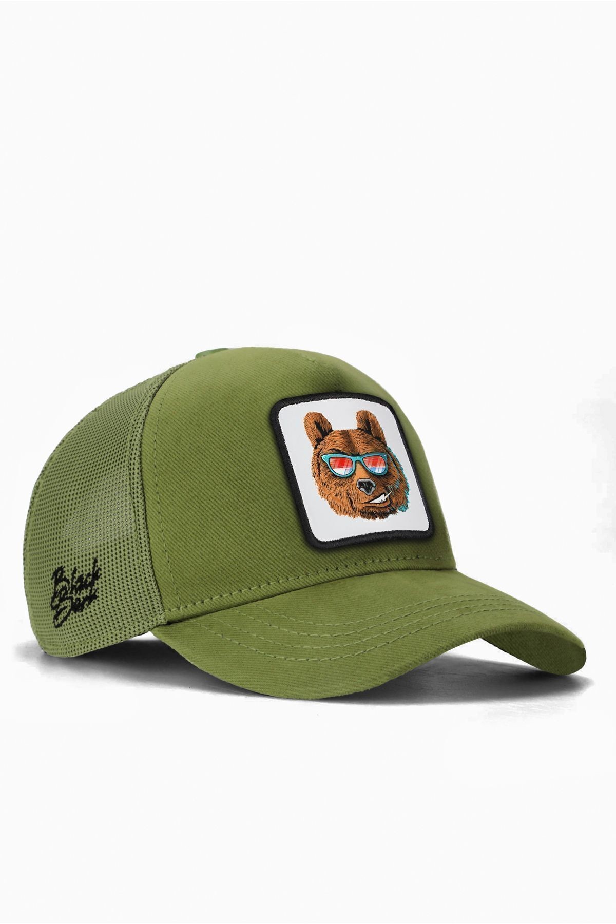 Kids Ayı Logolu Yeşil Çocuk Trucker Şapka