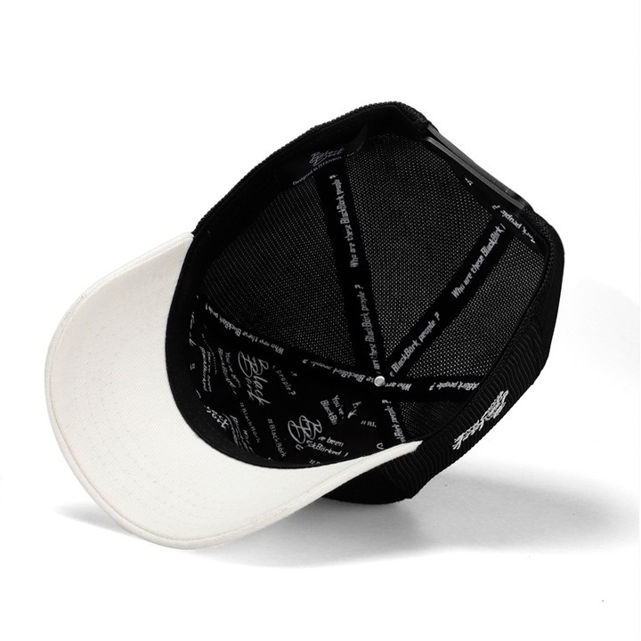 Black Children's Hat (Cap) with White Brim