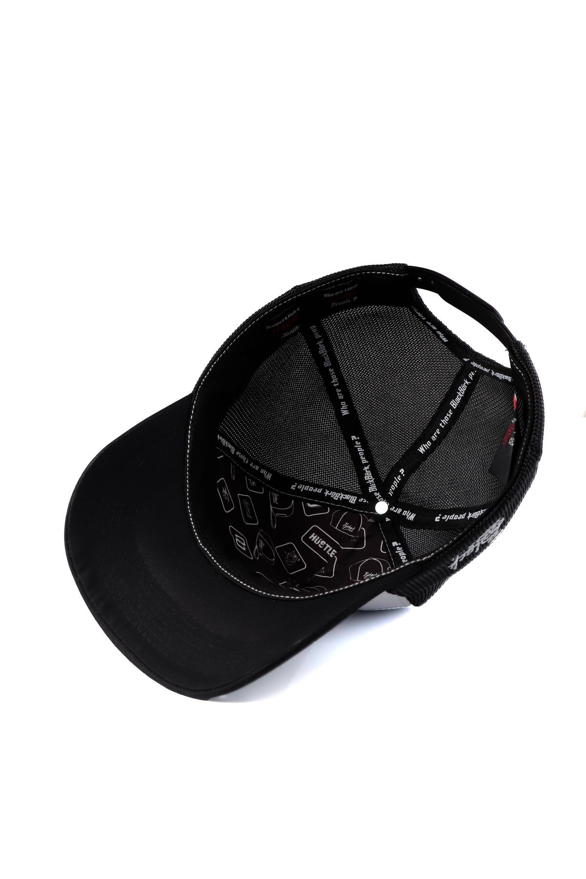 Ayı Logolu Siyah-Beyaz Trucker Şapka
