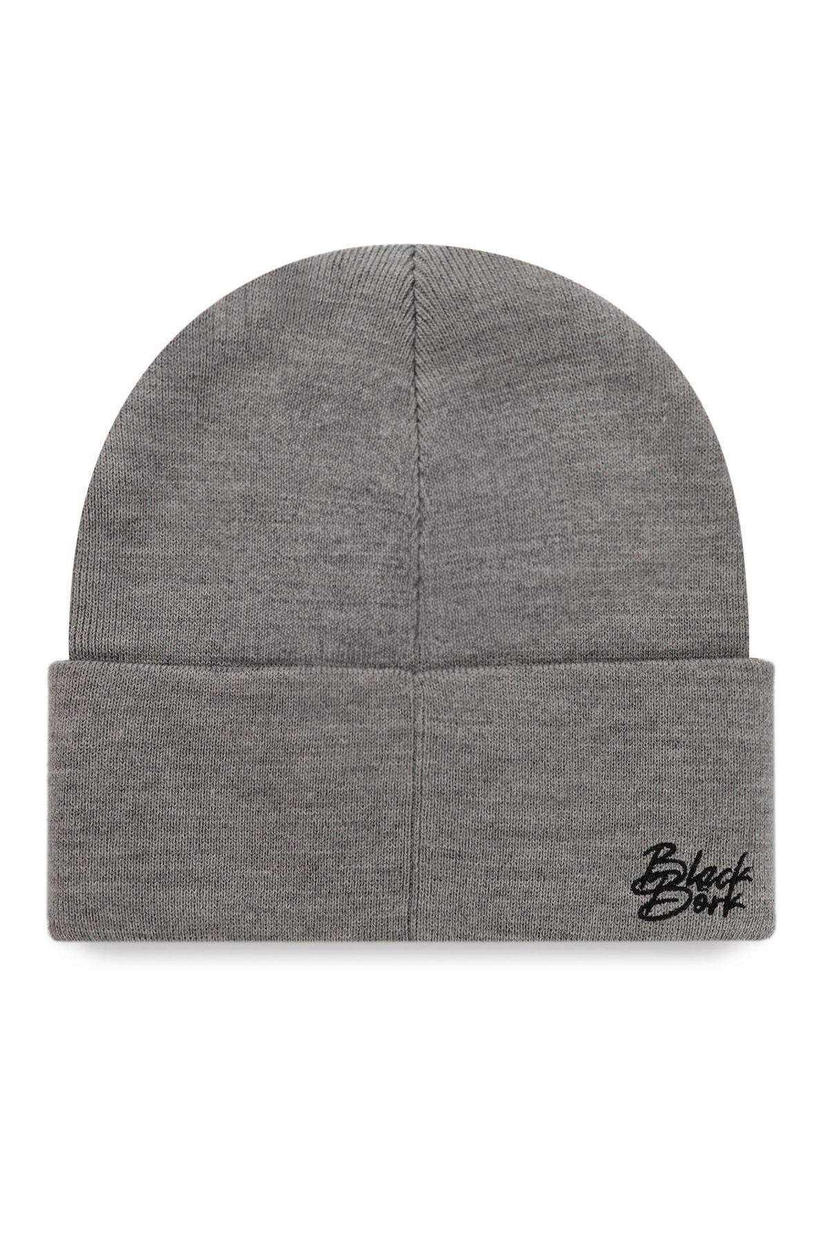 Akrilik Boss - 4SB Kod Logolu Unisex Gri Bere (BEANİE)