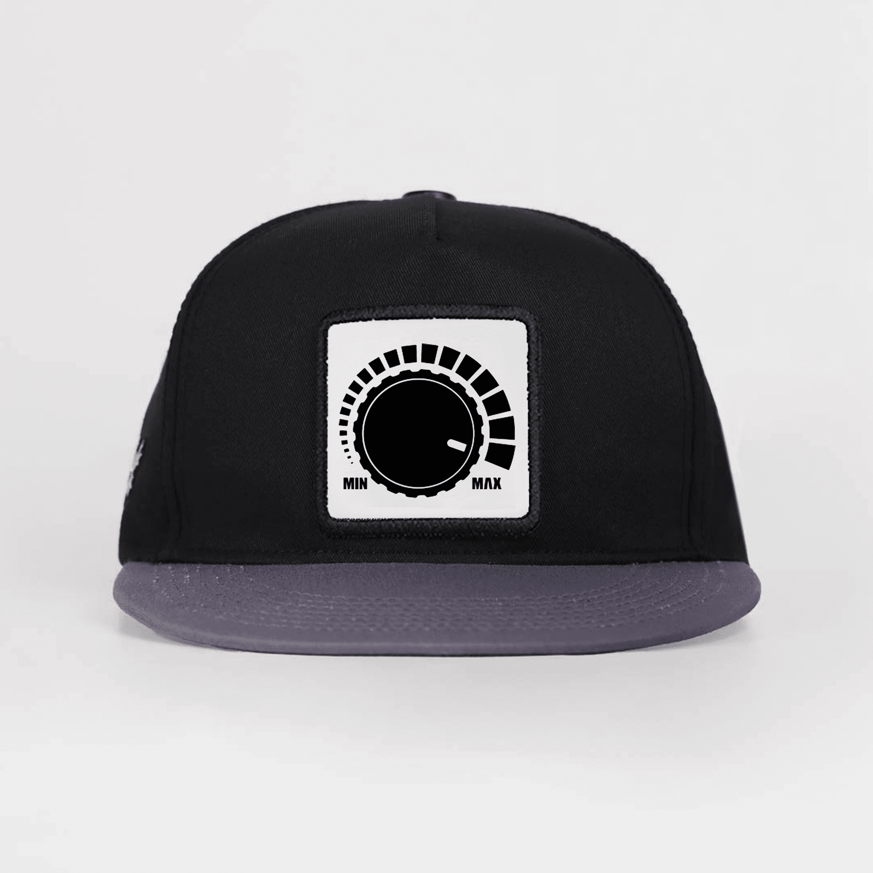 DM Logolu Gri-Siyah Hip Hop Şapka