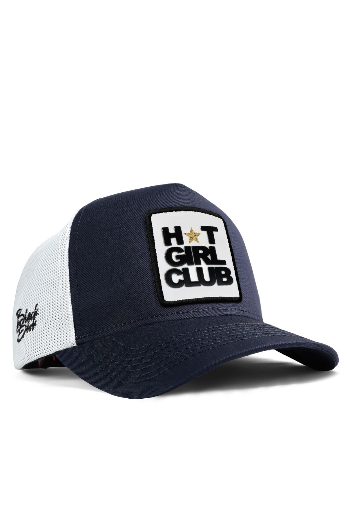 Hot Girl Club Logolu Lacivert-Beyaz Trucker Şapka