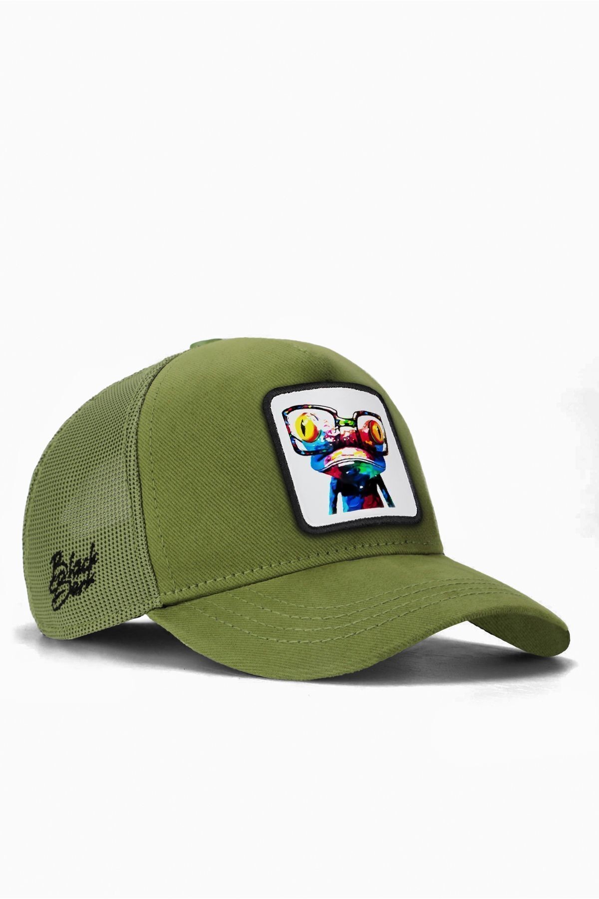 Kids Bukalemun Logolu Yeşil Çocuk Trucker Şapka