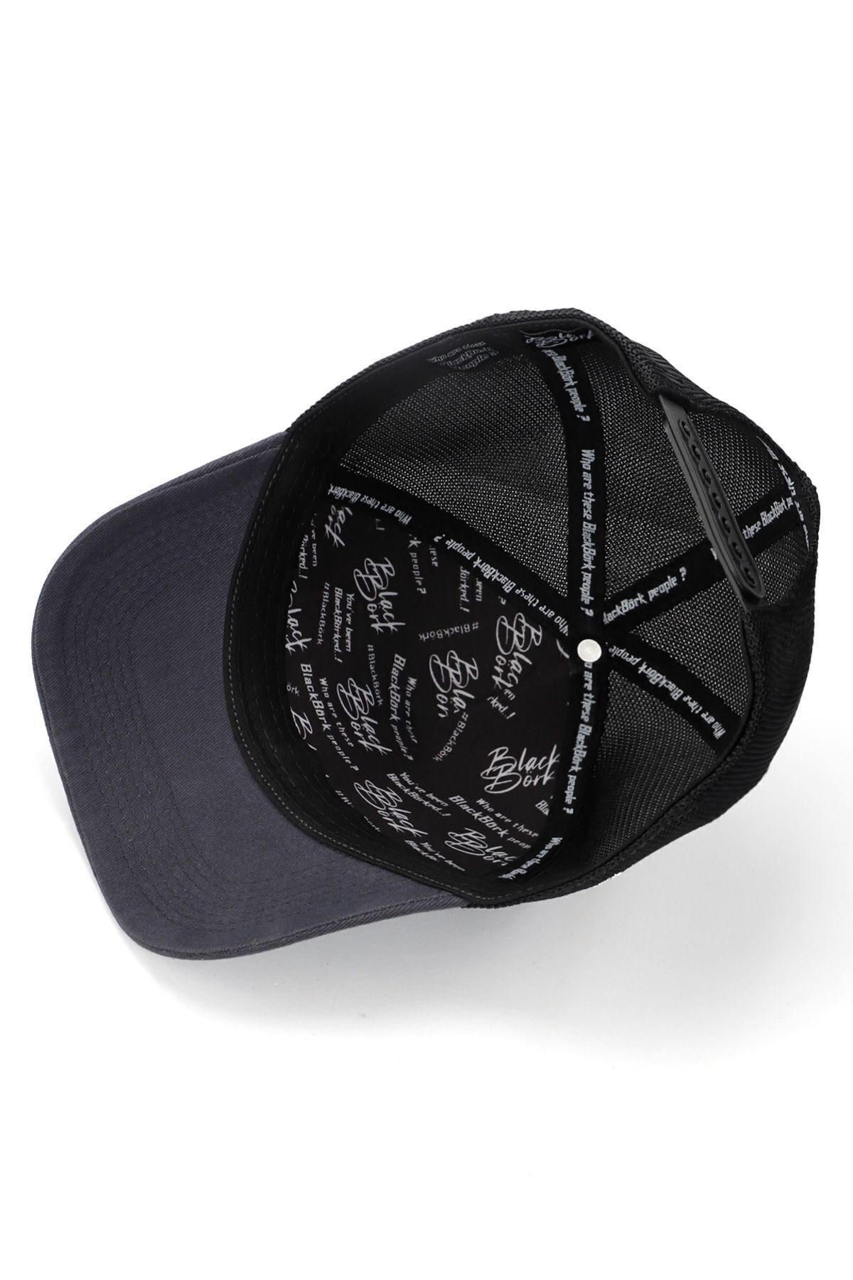 Limited Edition Logolu Antrasit-Siyah Trucker Şapka