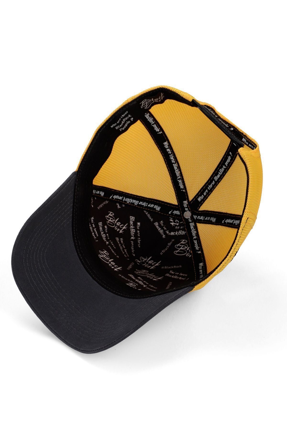 Limited Edition Logolu Antrasit-Sarı Trucker Şapka