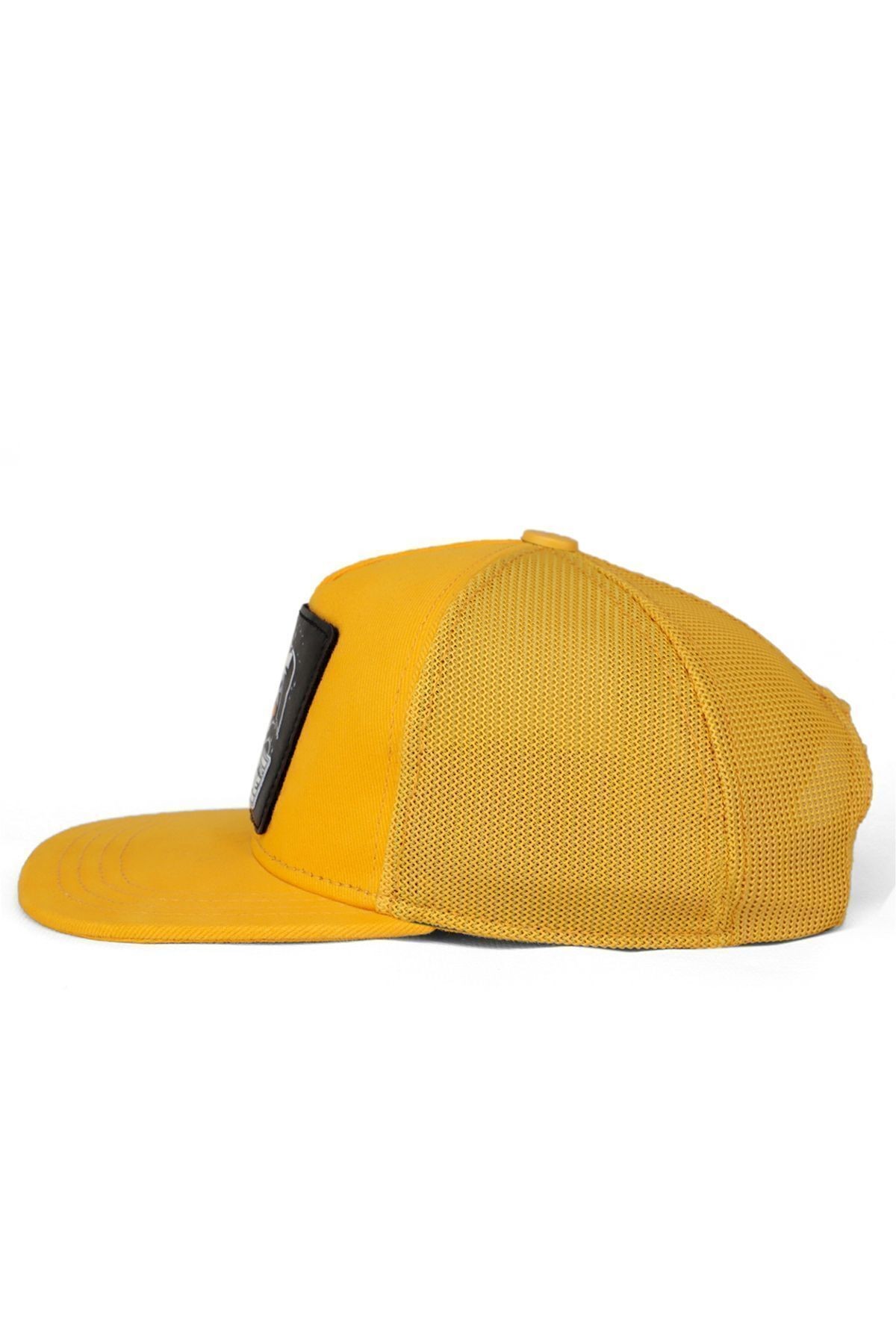 Hip Hop Kids Ayı Logolu Sarı Çocuk Trucker Şapka