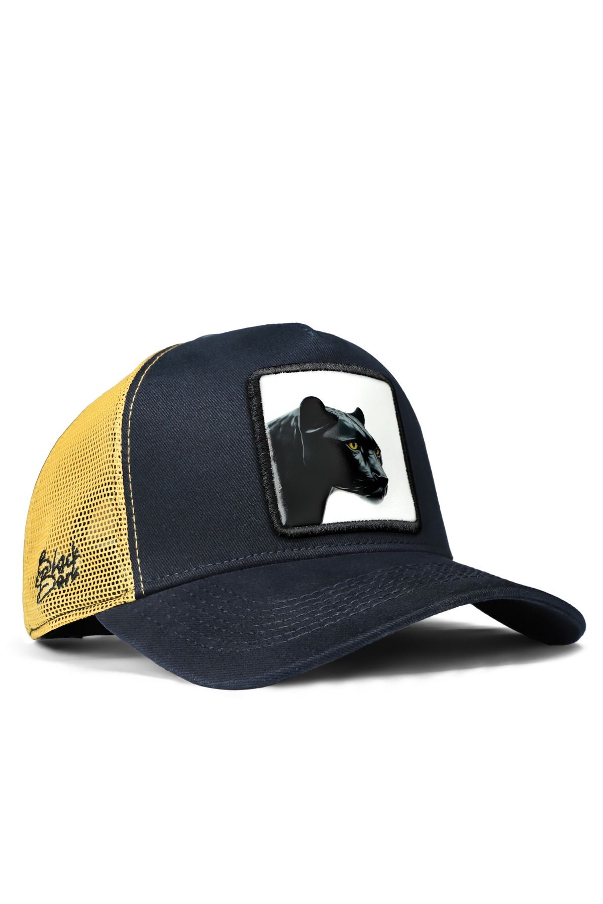 Panter Logolu Lacivert-Sarı Trucker Şapka