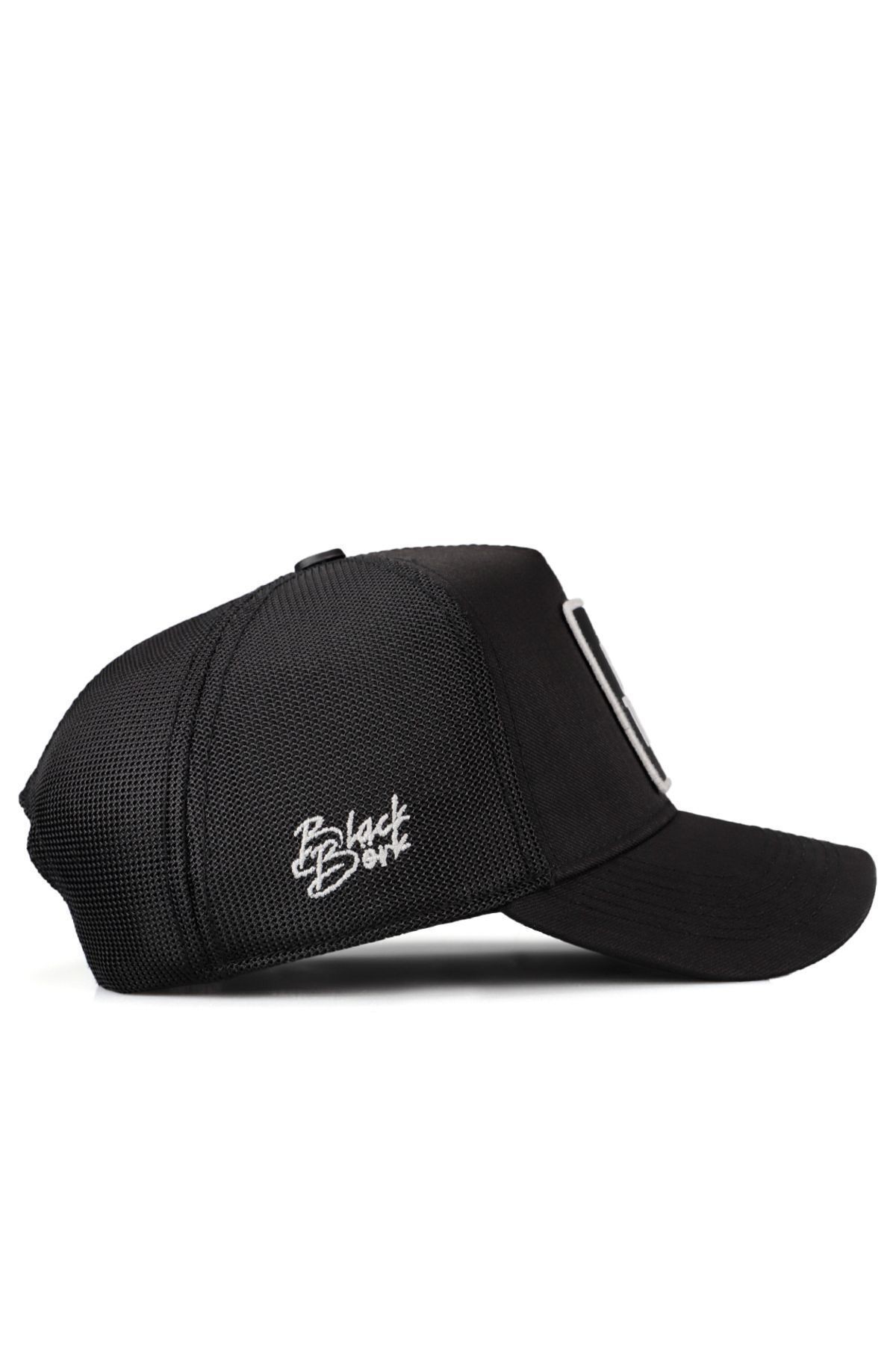 Cordura Boss Logolu Siyah Trucker Şapka