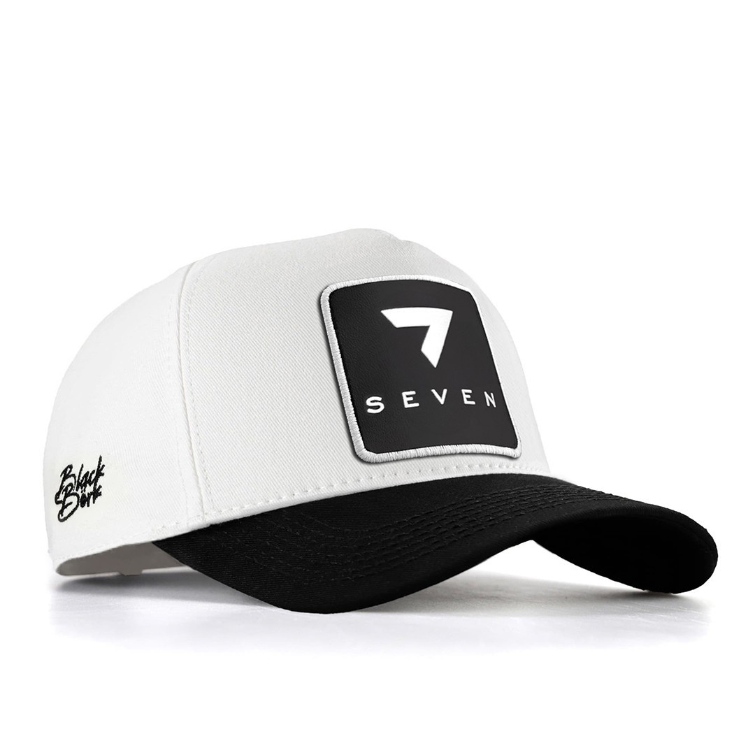Beyaz-Siyah Siperli Şapka (Cap)
